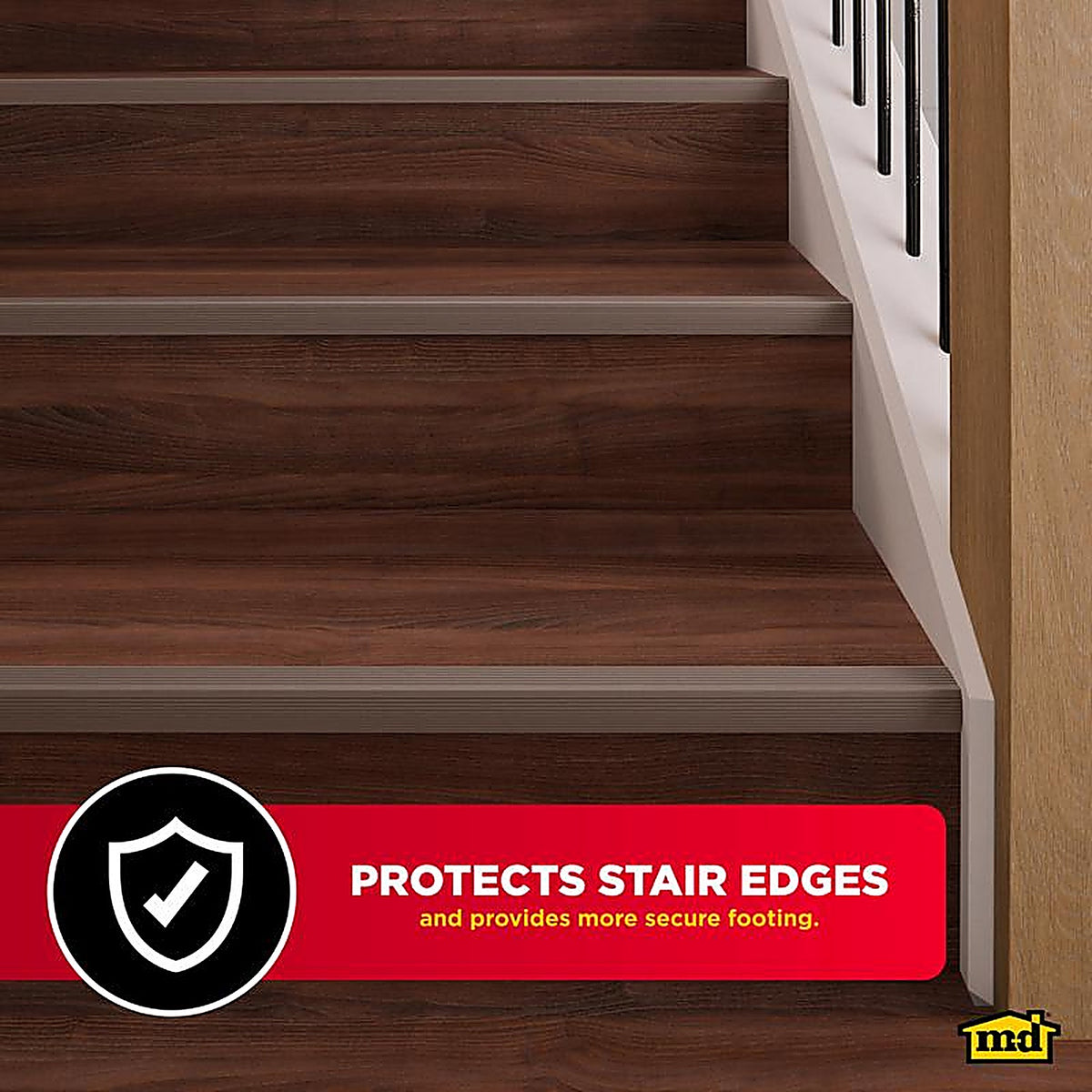 M-D - 43311 - Cinch 1-1/8 in. H x 36 in. L Prefinished Brown Aluminum Stair Edge