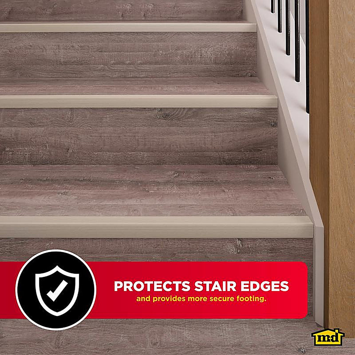 M-D - 43310 - Cinch 1-1/8 in. H x 36 in. L Prefinished Satin Nickel Aluminum Stair Edge