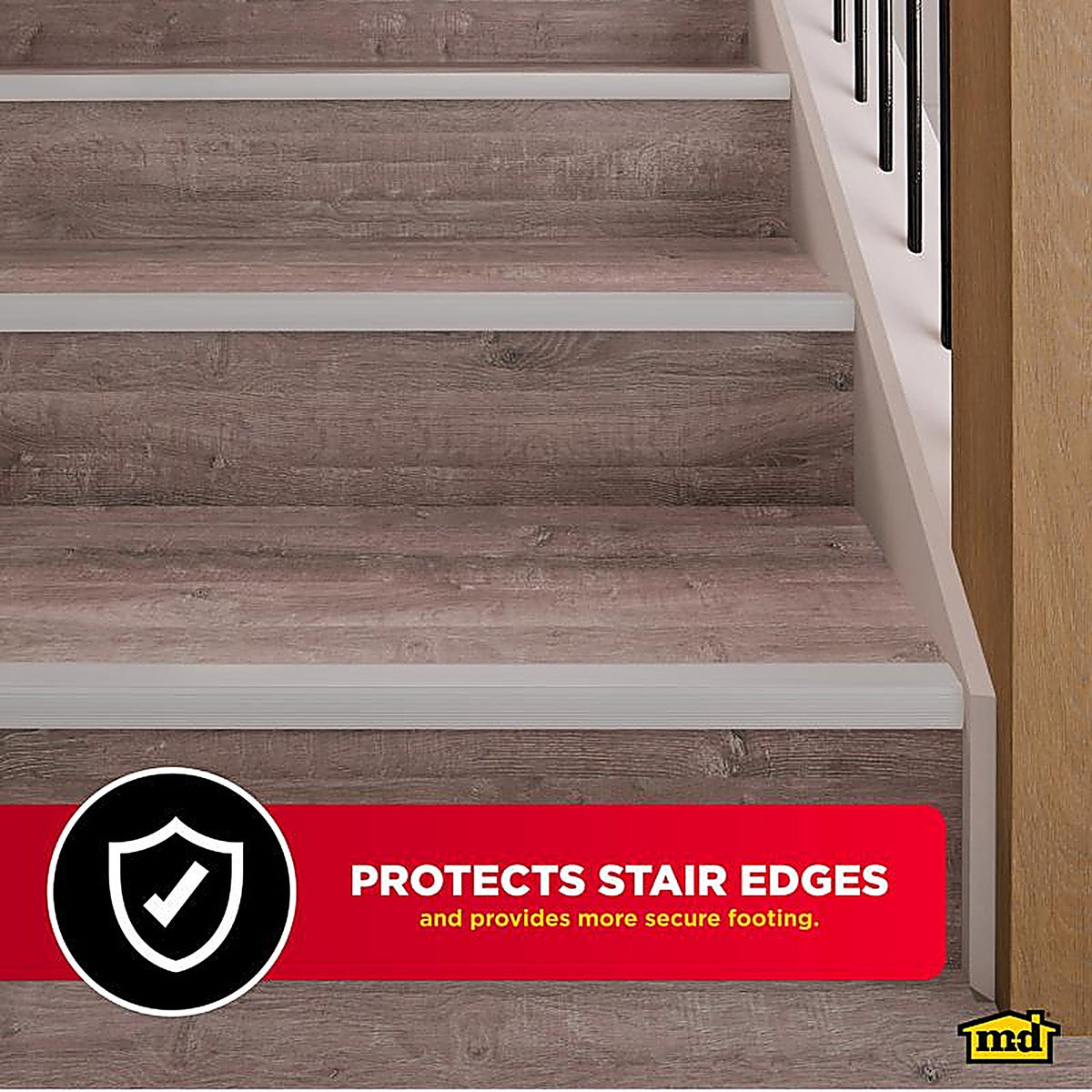 M-D - 43309 - Cinch 1-1/8 in. H x 36 in. L Prefinished Silver Aluminum Stair Edge