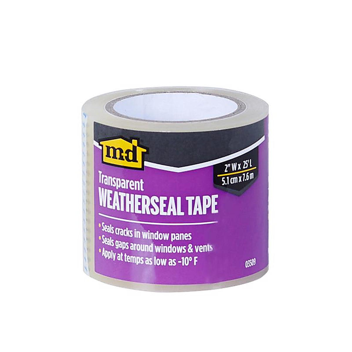 M-D - 3509 - Clear Polyethylene Transparent Weatherstrip Tape For Window 2 in. x 25 ft. L x 1/16 in.