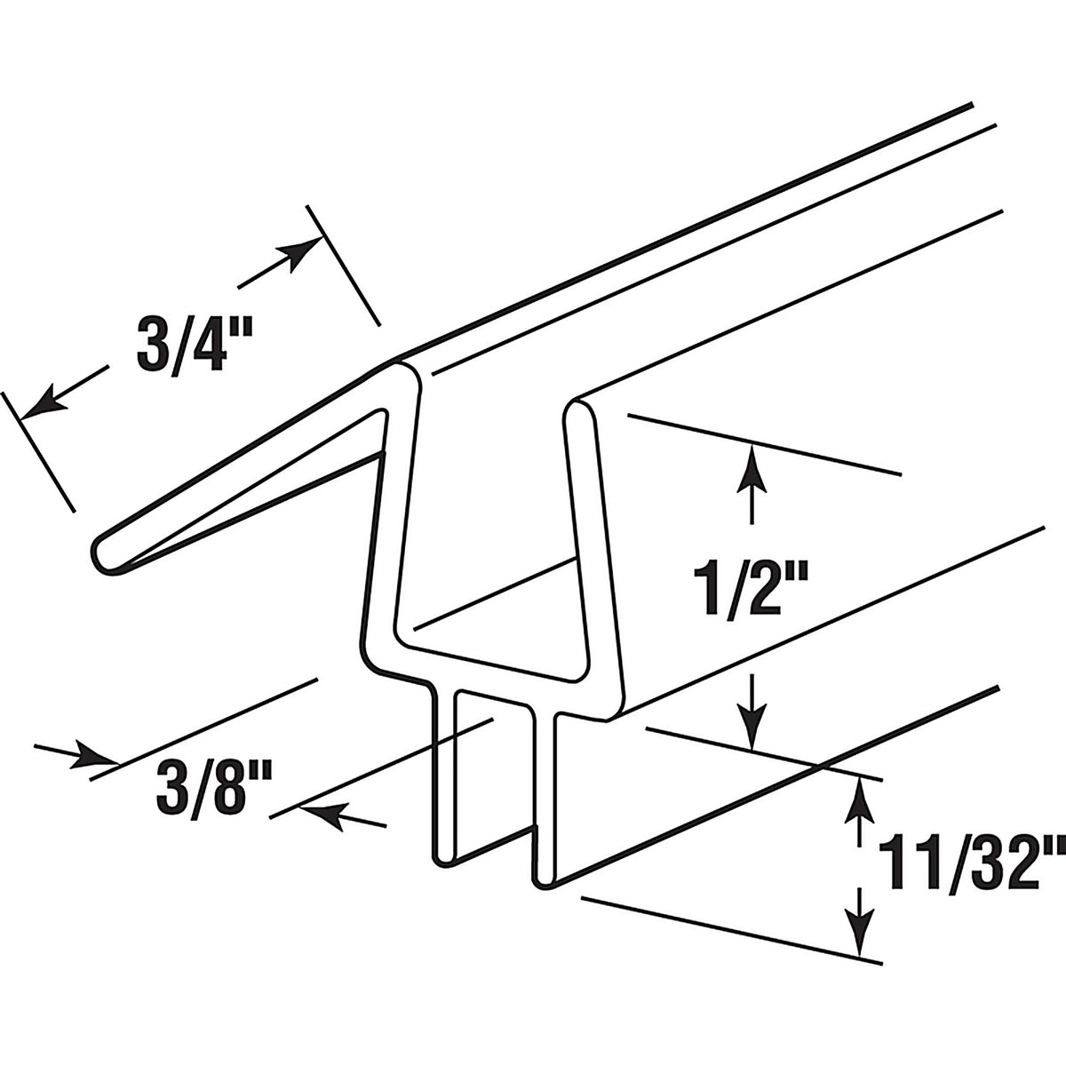 Prime-Line - M6258 - Clear Vinyl Door Bottoms - 1/Pack
