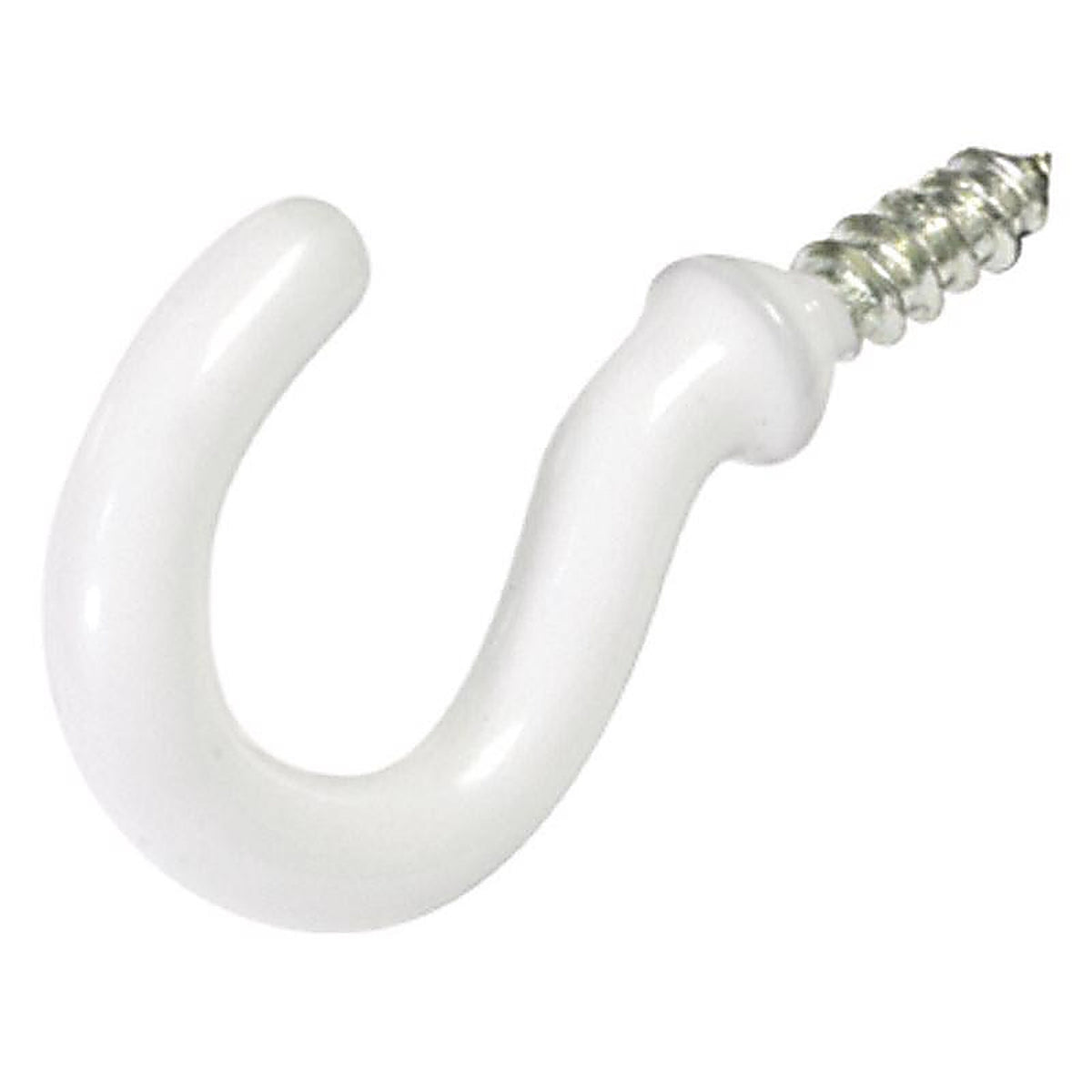 OOK - 534116 - Small Vinyl Coated White Steel 1-1/4 in. L Hook 1 lb. - 2/Pack
