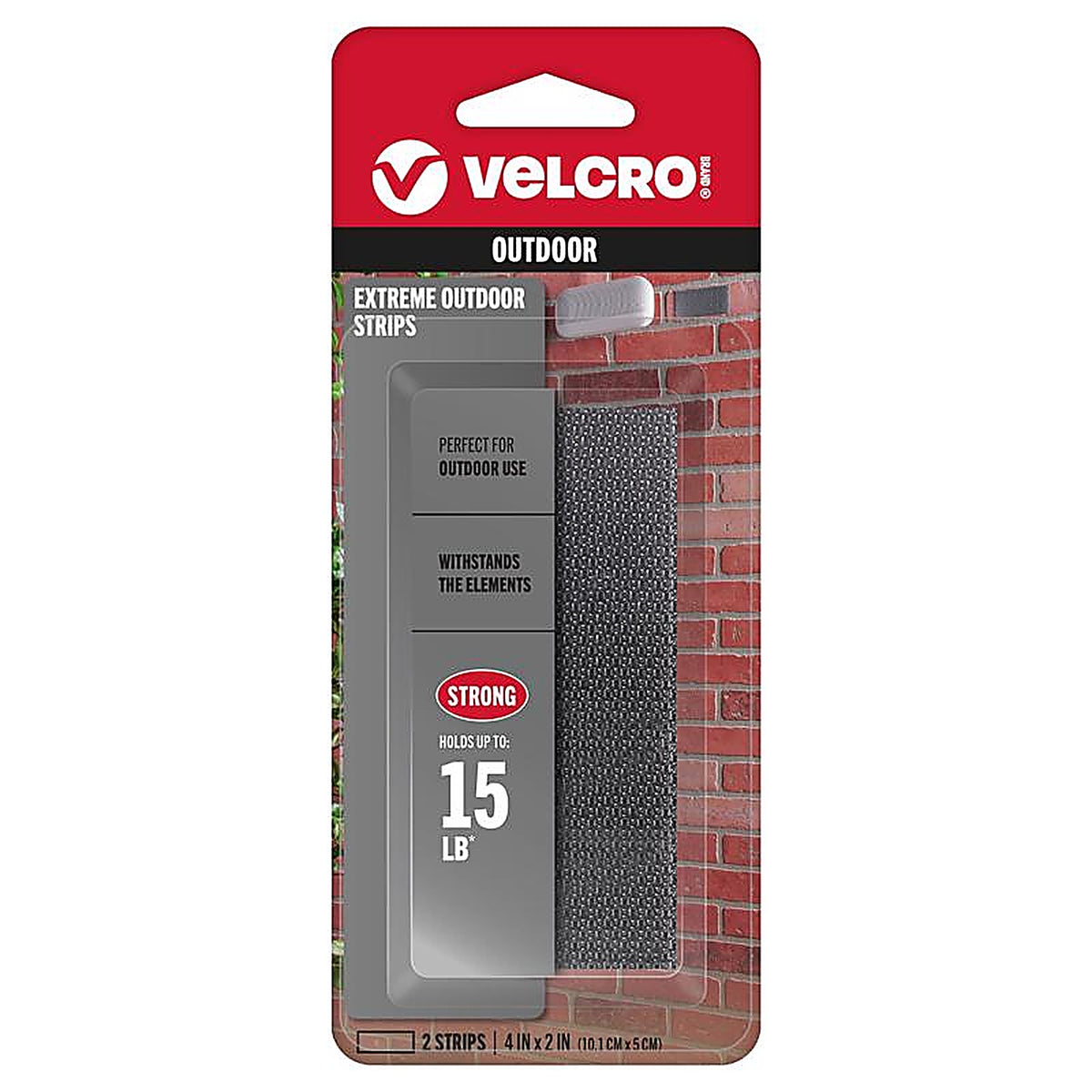 Velcro - 91373 - Industrial Strength Extreme Hook and Loop Fastener 4 in. L - 2/Pack