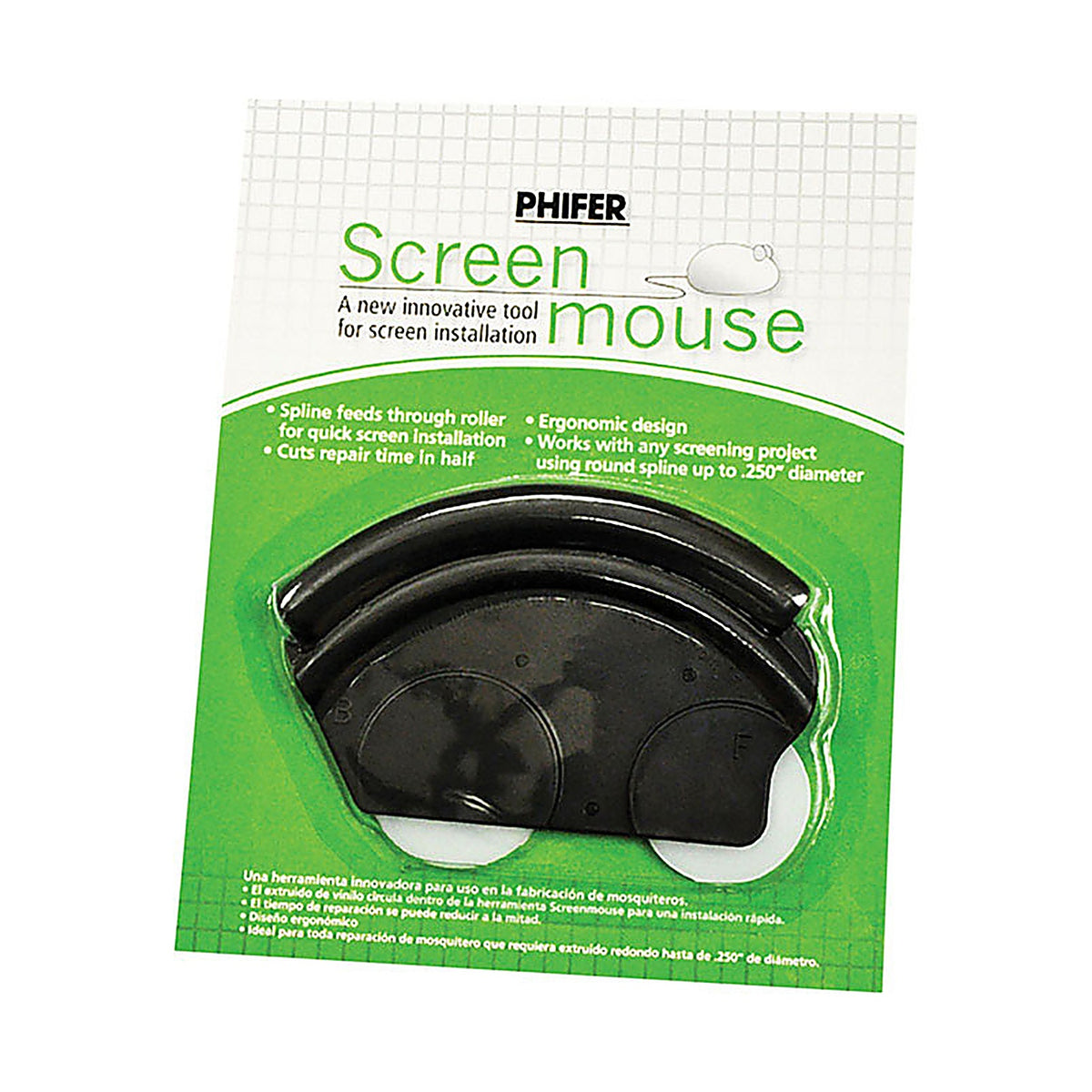 Phifer Wire - 3027440 - Screen Mouse Plastic Left/Right Other Roller