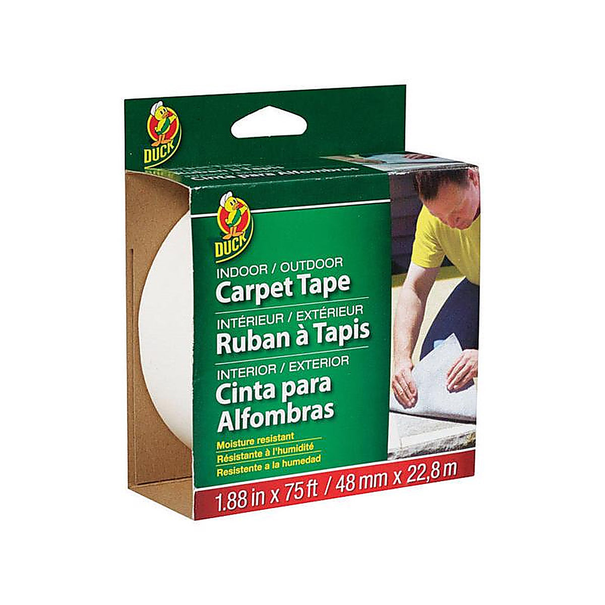 Duck - 286372 - 1.88 in. W X 75 ft. L Reversible Scrim Indoor and Outdoor Carpet Tape