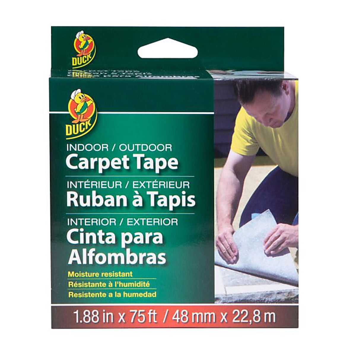 Duck - 286372 - 1.88 in. W X 75 ft. L Reversible Scrim Indoor and Outdoor Carpet Tape