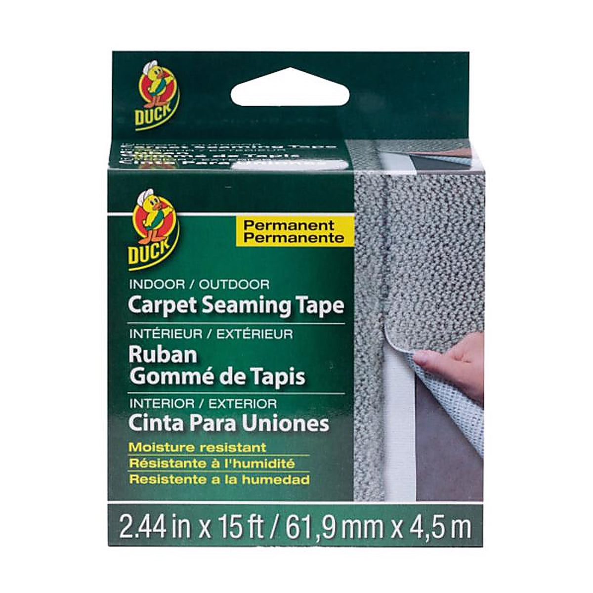 Duck - 286519 - 2.44 W x 15 ft. L Polyester Indoor and Outdoor Carpet Tape