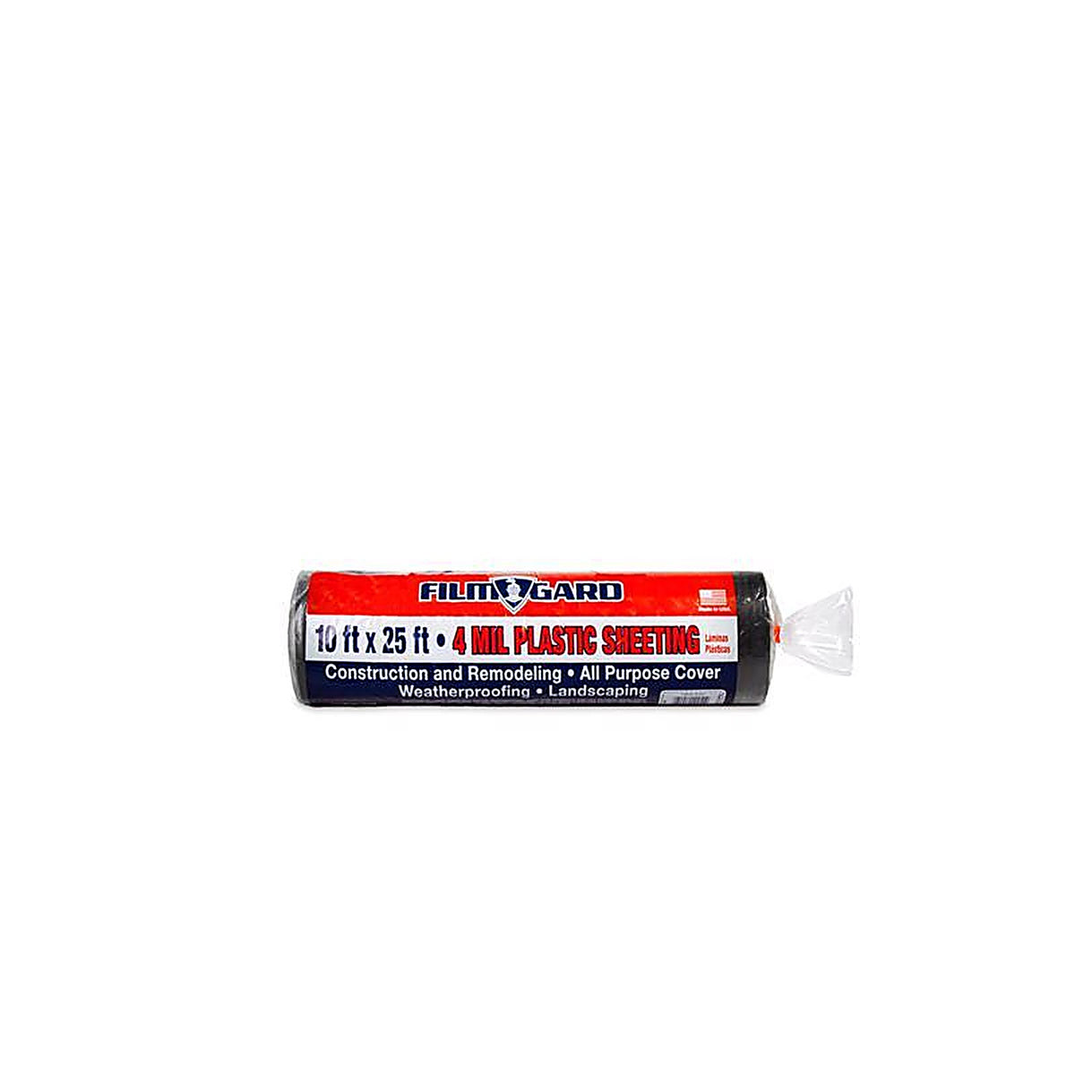 Film-Gard - 626161 - Plastic Sheeting 4 mil X 10 ft. W X 25 ft. L Polyethylene Black 1 pk