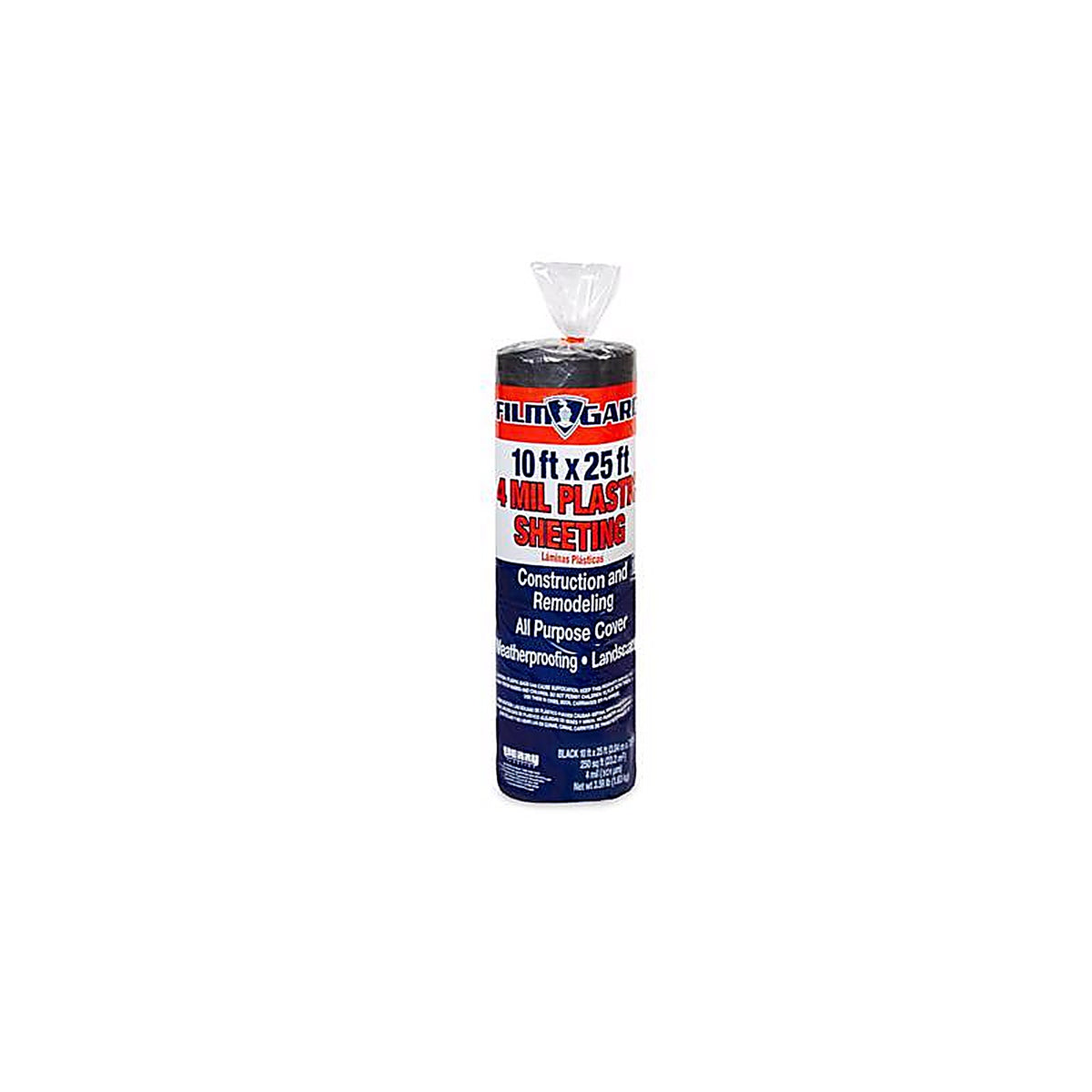 Film-Gard - 626161 - Plastic Sheeting 4 mil X 10 ft. W X 25 ft. L Polyethylene Black 1 pk