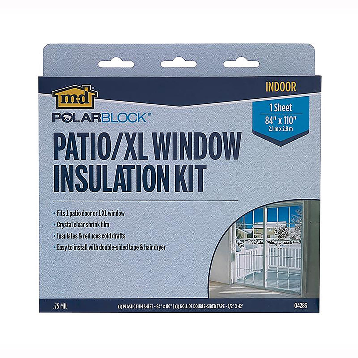 M-D - 4283 - Shrink & Seal Clear Indoor Patio Door Insulator Kit 84 in. W x 110 in. L