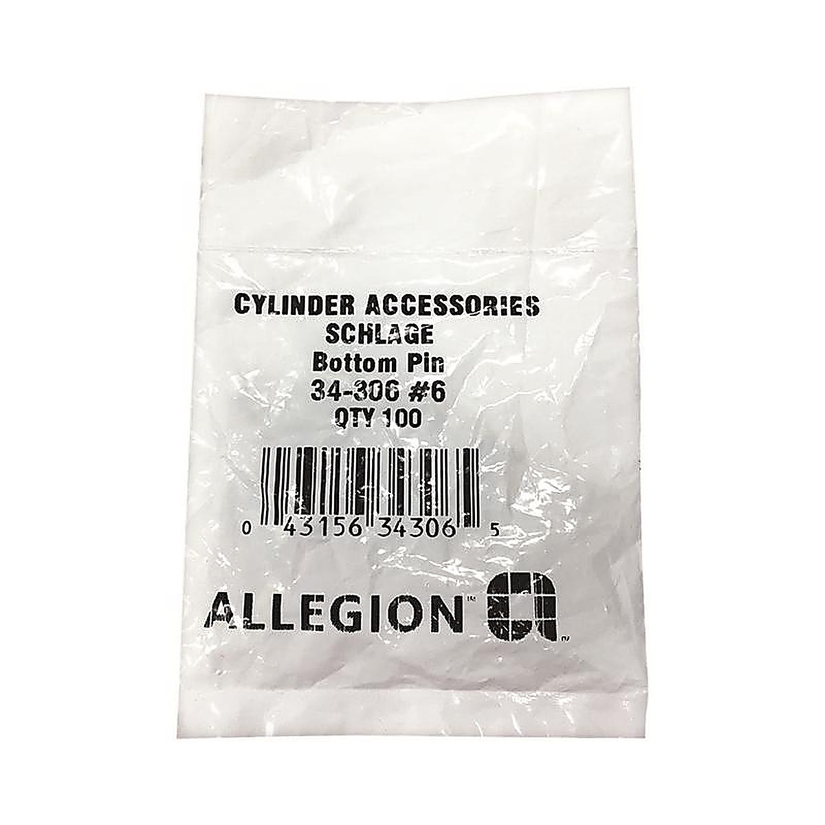Schlage - 34-306 - F-Series No. 6 Metal Lock Bottom Pins 100 pk