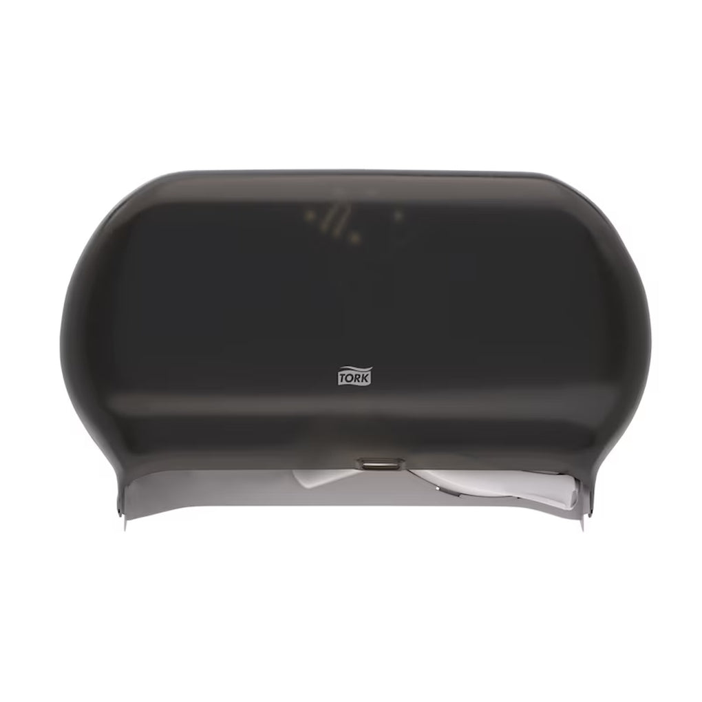 Tork - 56TR - Bath Tissue Jumbo Roll Twin Dispenser, 9 inch, Smoke