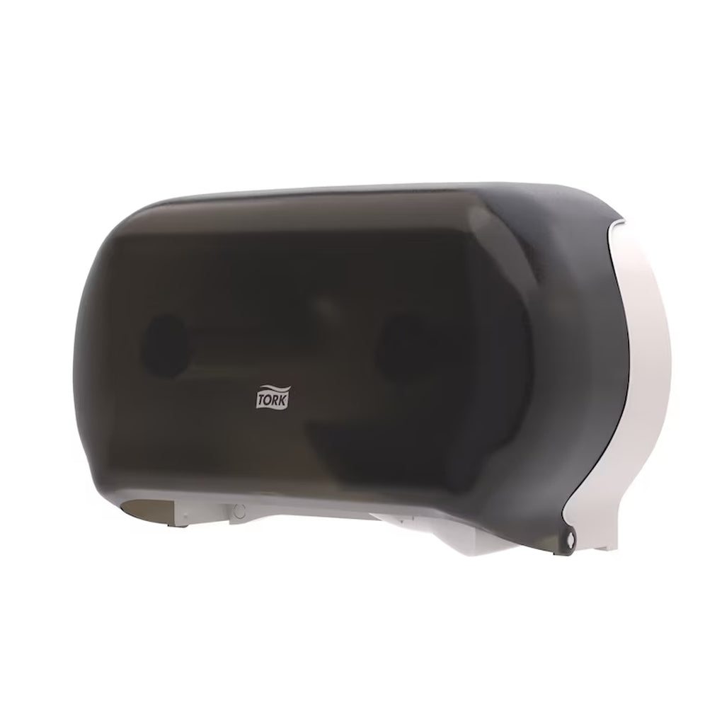 Tork - 56TR - Bath Tissue Jumbo Roll Twin Dispenser, 9 inch, Smoke