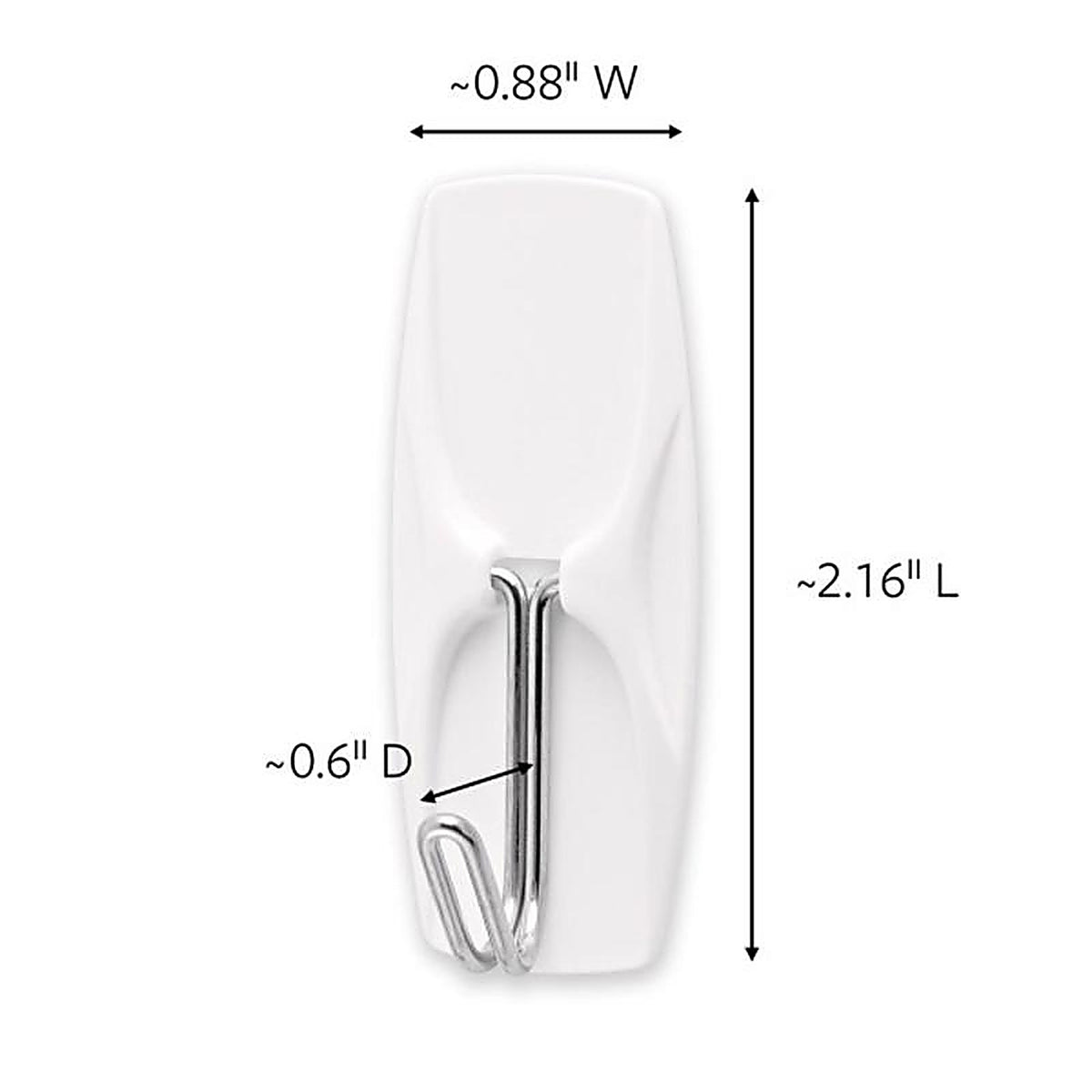 3M - 17065-7ES - Medium Plastic Wire Toggle Hooks 2-1/6 in. L 7/Pack