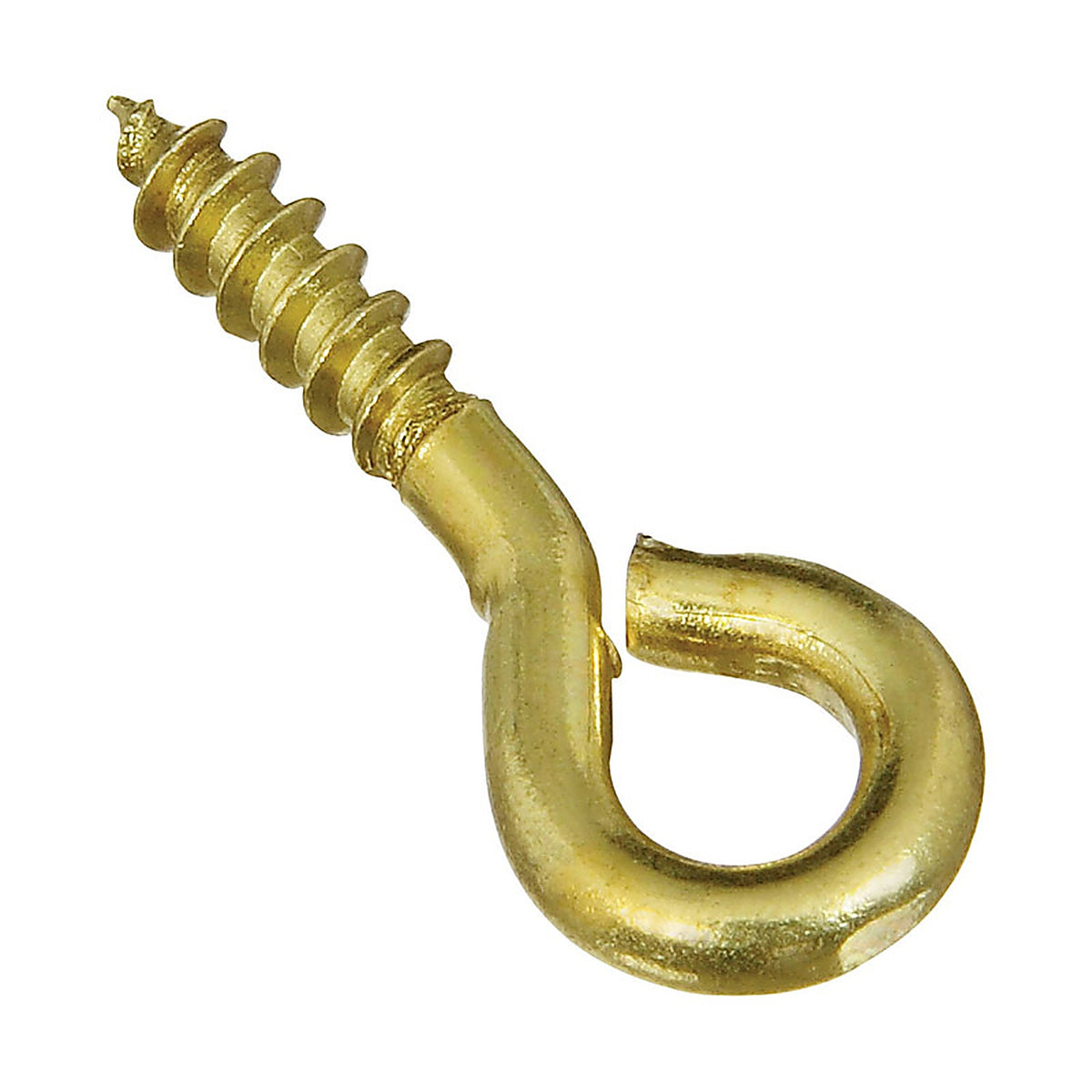 National Hardware - N118-711 - 0.10 in. Dia. x 15/16 in. L Polished Brass Screw Eye 15 lb. capacity 7/Pack