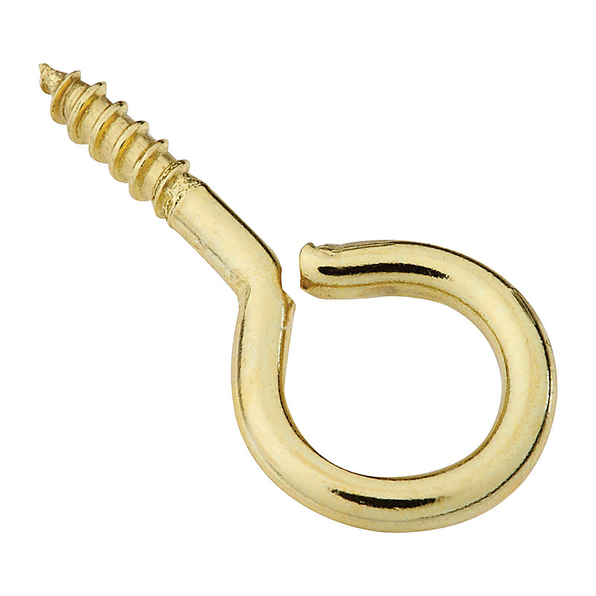 National Hardware - N119-305 - 0.10 in. Dia. x 1-3/16 in. L Polished Brass Screw Eye 10 lb. capacity - 5/Pack