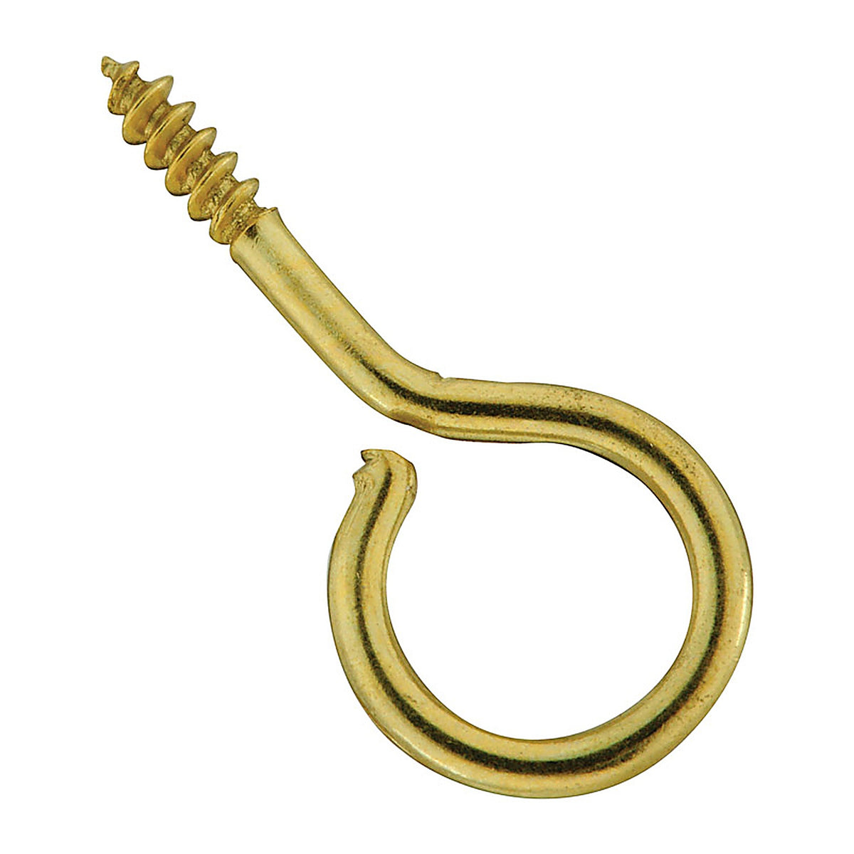 National Hardware - N119-321 - 0.08 in. Dia. x 1-1/16 in. L Polished Brass Screw Eye 5 lb. capacity - 6/Pack