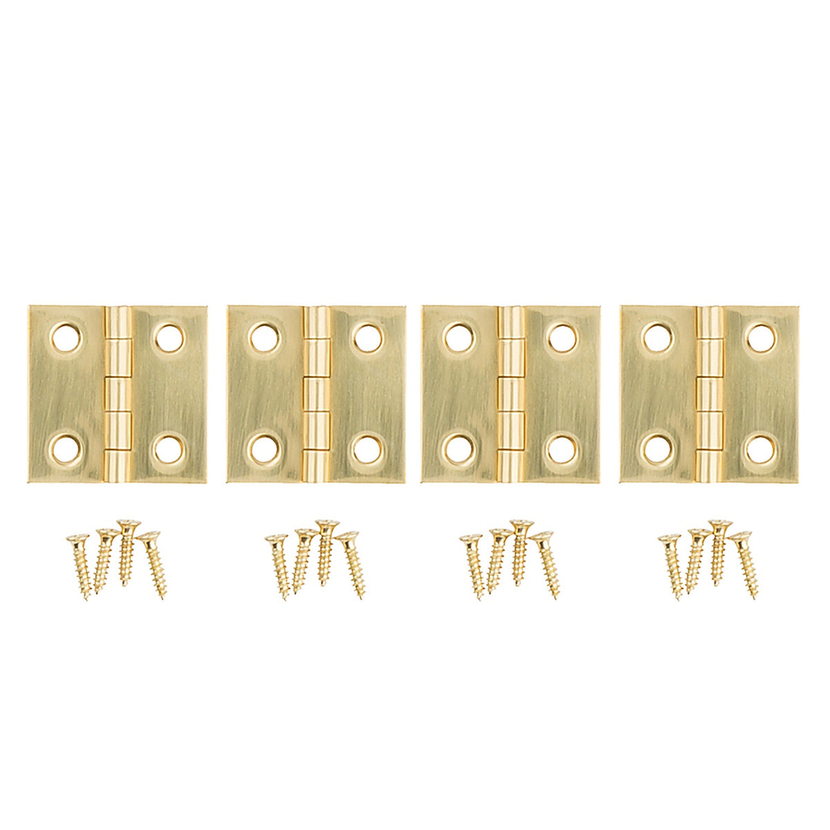 National Hardware - N211-334 - 1 in. L Brass-Plated Door Hinge - 4/Pack