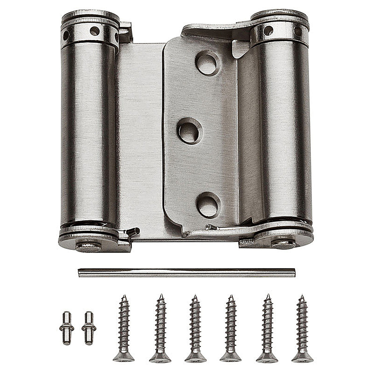National Hardware - N100-051 - 3 in. L Satin Nickel Double-Acting Spring Hinge - 1/Pack