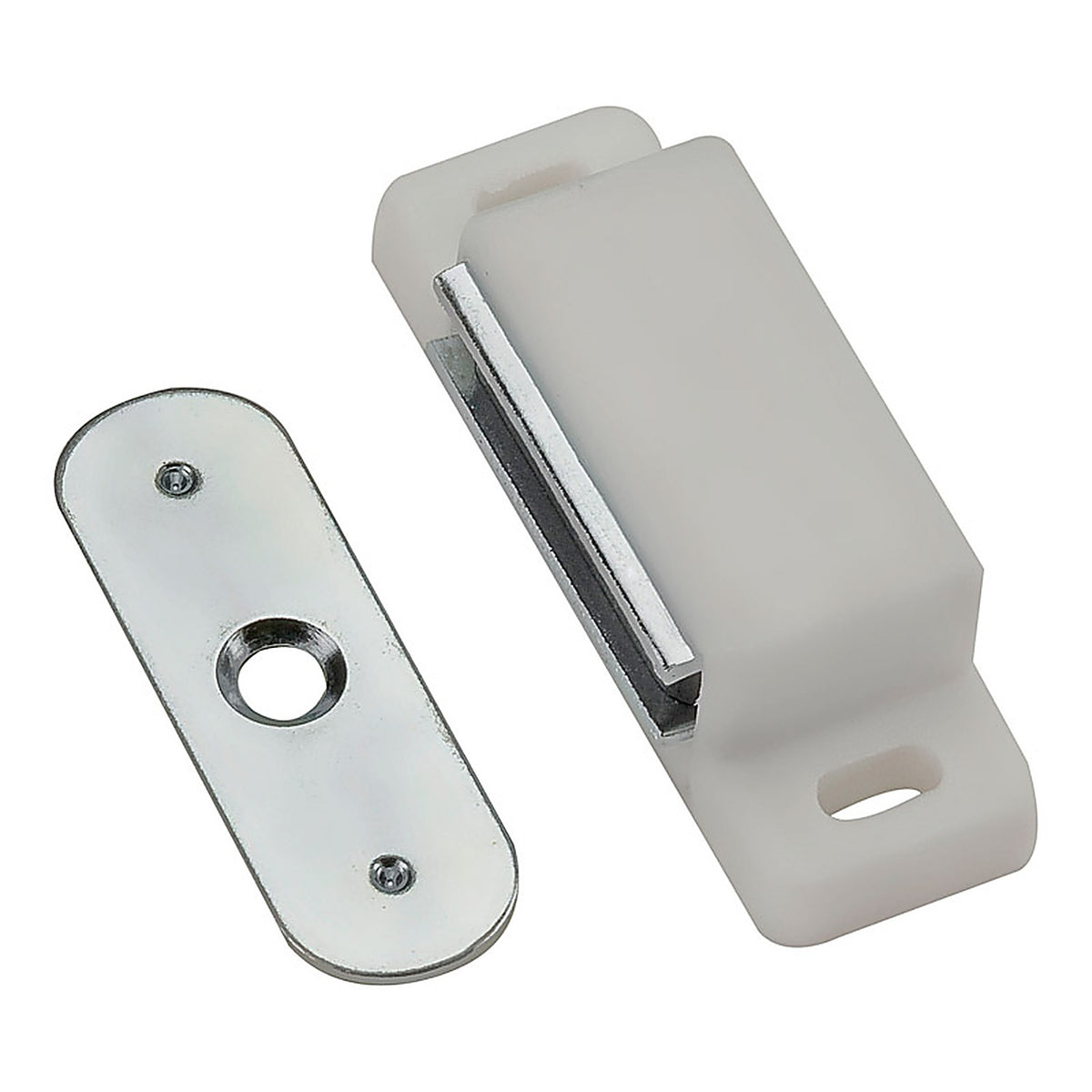 National Hardware - N149-898 - Magnecatch White Nylon/Steel Cabinet Catch - 1/Pack 2 in.