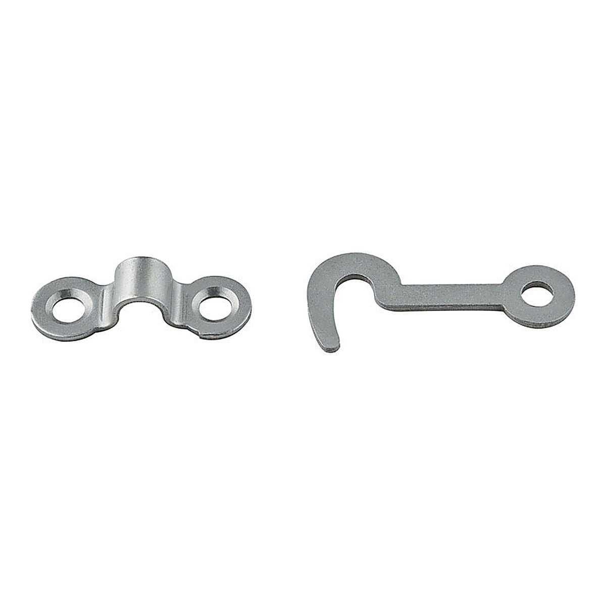 National Hardware - N211-017 - Satin Nickel Steel Hook and Staple 2 pk