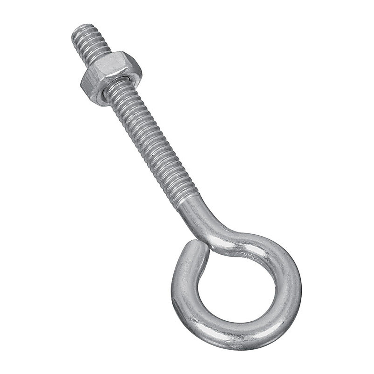 National Hardware - N221-119 - 1/4 in. x 3 in. L Zinc-Plated Steel Eyebolt Nut Included