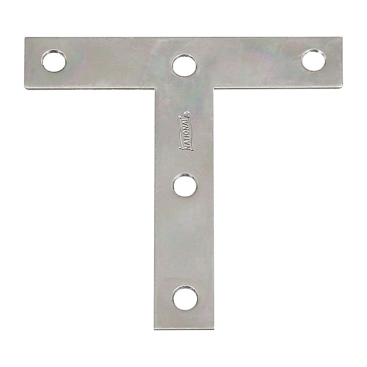 National Hardware - N113-753 - 4 in. H x 4 in. W x 0.07 in. D Zinc-Plated Steel Tee Plate
