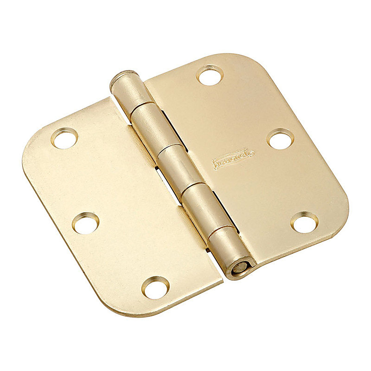 National Hardware - N830-334 - 3-1/2 in. L Satin Brass Door Hinge - 3/Pack