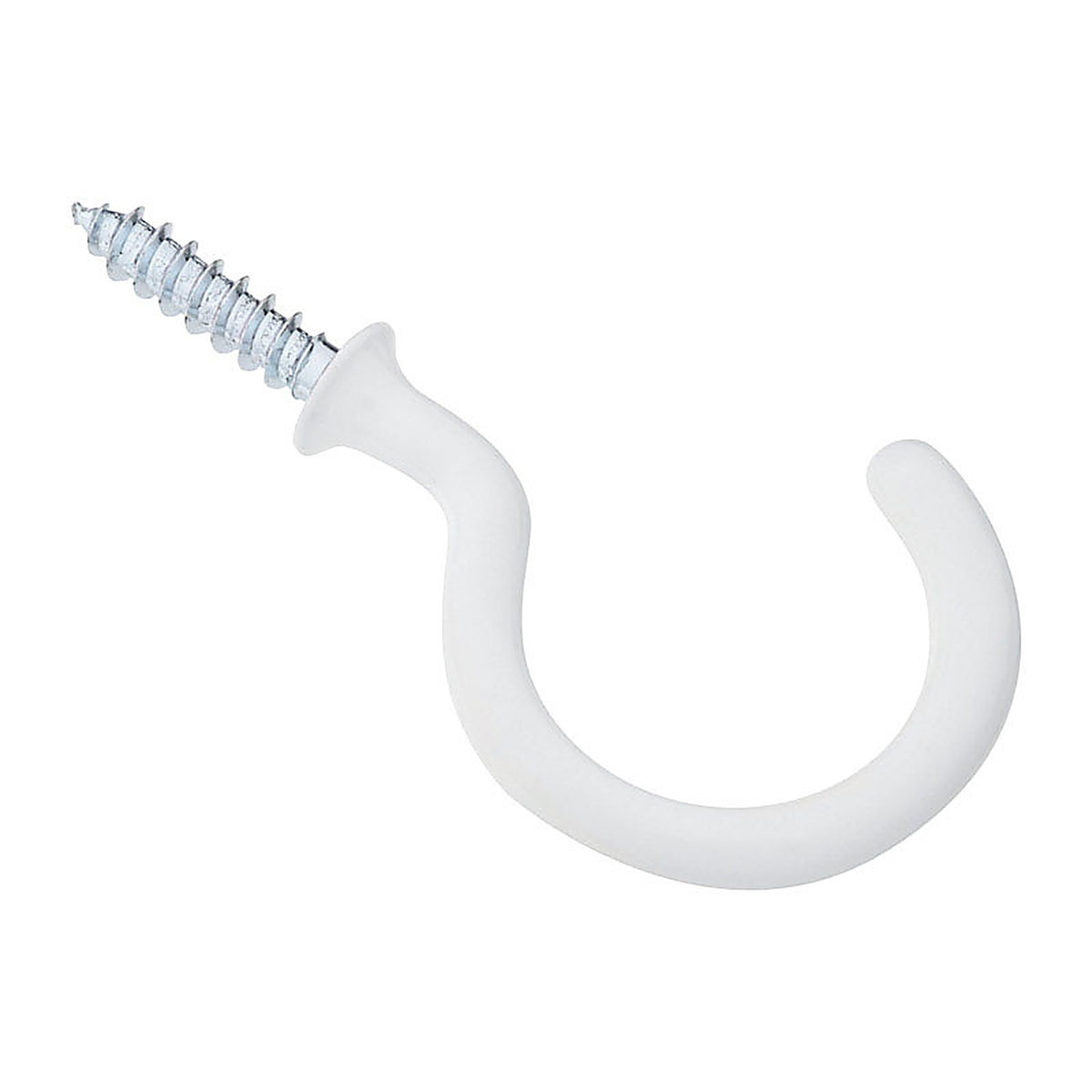 National Hardware - N248-450 - Vinyl Coated White Steel 1-1/2 in. L Cup Hook 15 lb. - 2/Pack