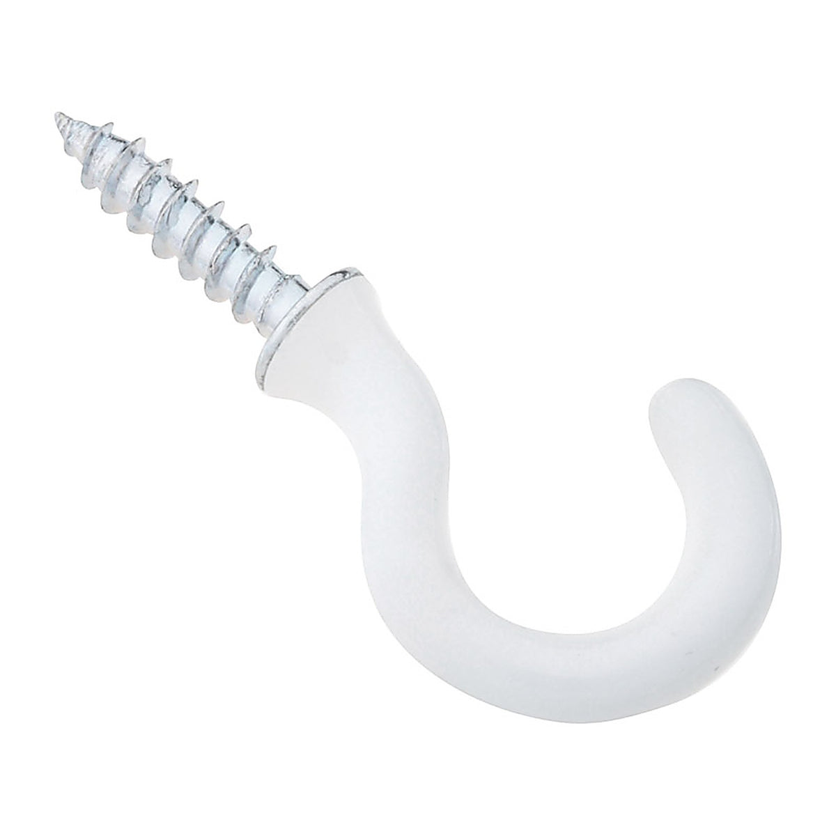 National Hardware - N248-443 - Vinyl Coated White Steel 3/4 in. L Cup Hook 10 lb. - 5/Pack