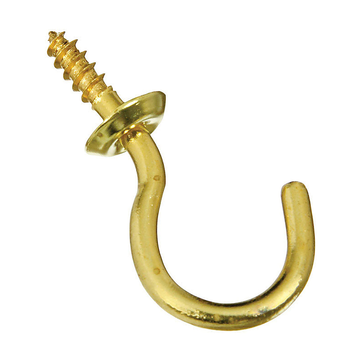 National Hardware - N119-685 - Gold Solid Brass 1 in. L Cup Hook 10 lb. - 4/Pack