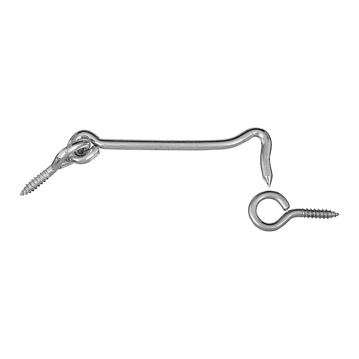 National Hardware - N122-358 - 6 in. L Zinc-Plated Silver Steel Gate Hook w/Screw Eye - 1/Pack