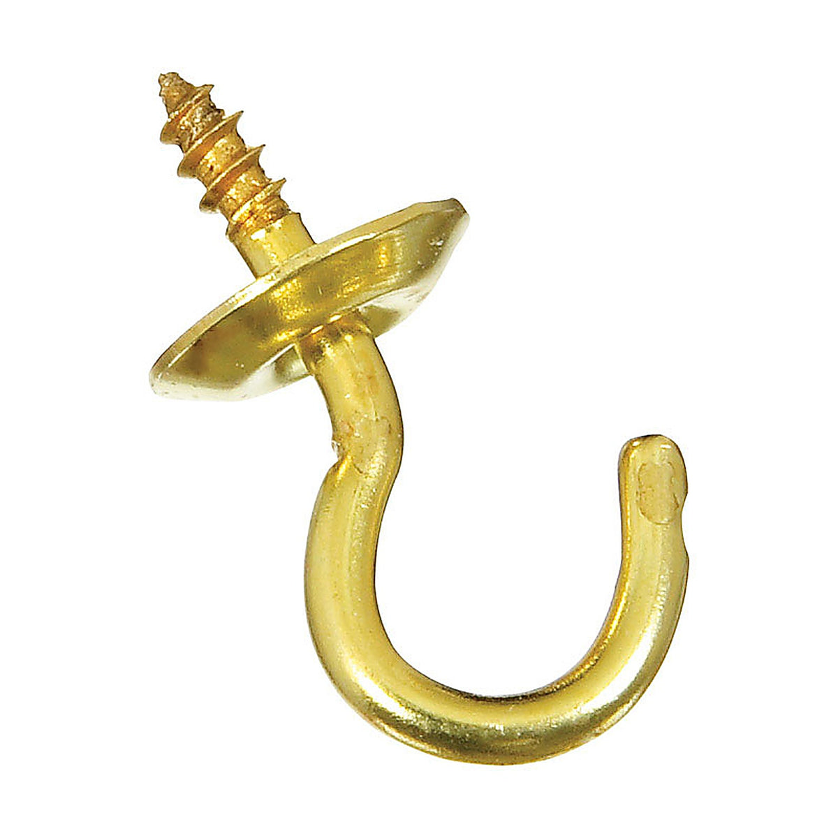 National Hardware - N119-602 - Gold Solid Brass 1/2 in. L Cup Hook 5 lb. - 6/Pack