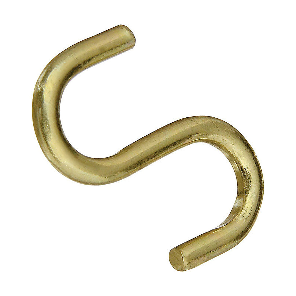 National Hardware - N121-806 - Gold Solid Brass 1 in. L Open S-Hook 10 lb. - 3/Pack