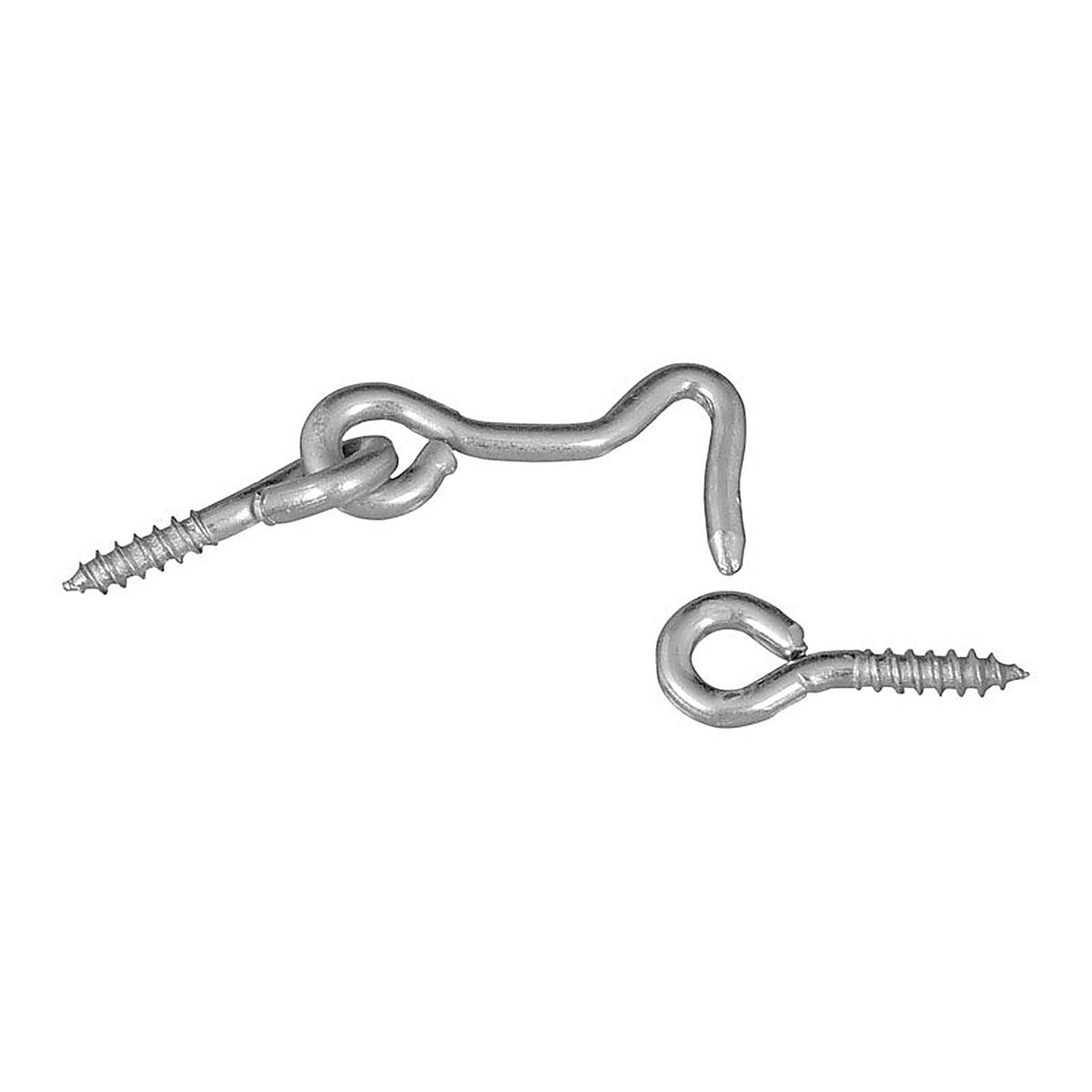 National Hardware - N117-853 - Zinc-Plated Silver Steel 1-1/2 in. L Hook and Eye - 2/Pack