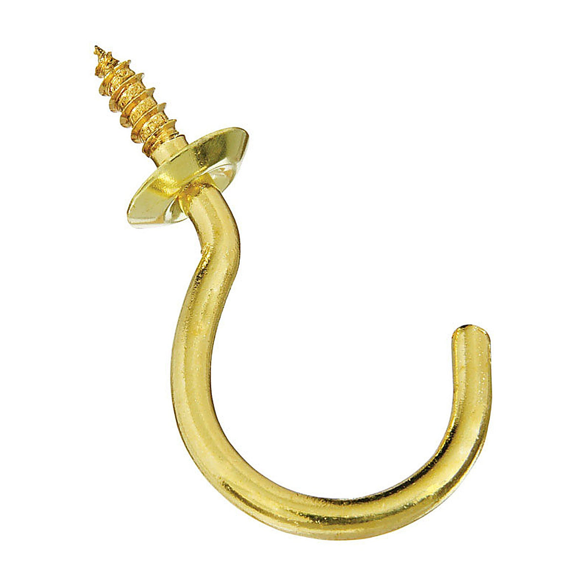 National Hardware - N119-727 - Gold Solid Brass 1-1/2 in. L Cup Hook 15 lb. - 2/Pack