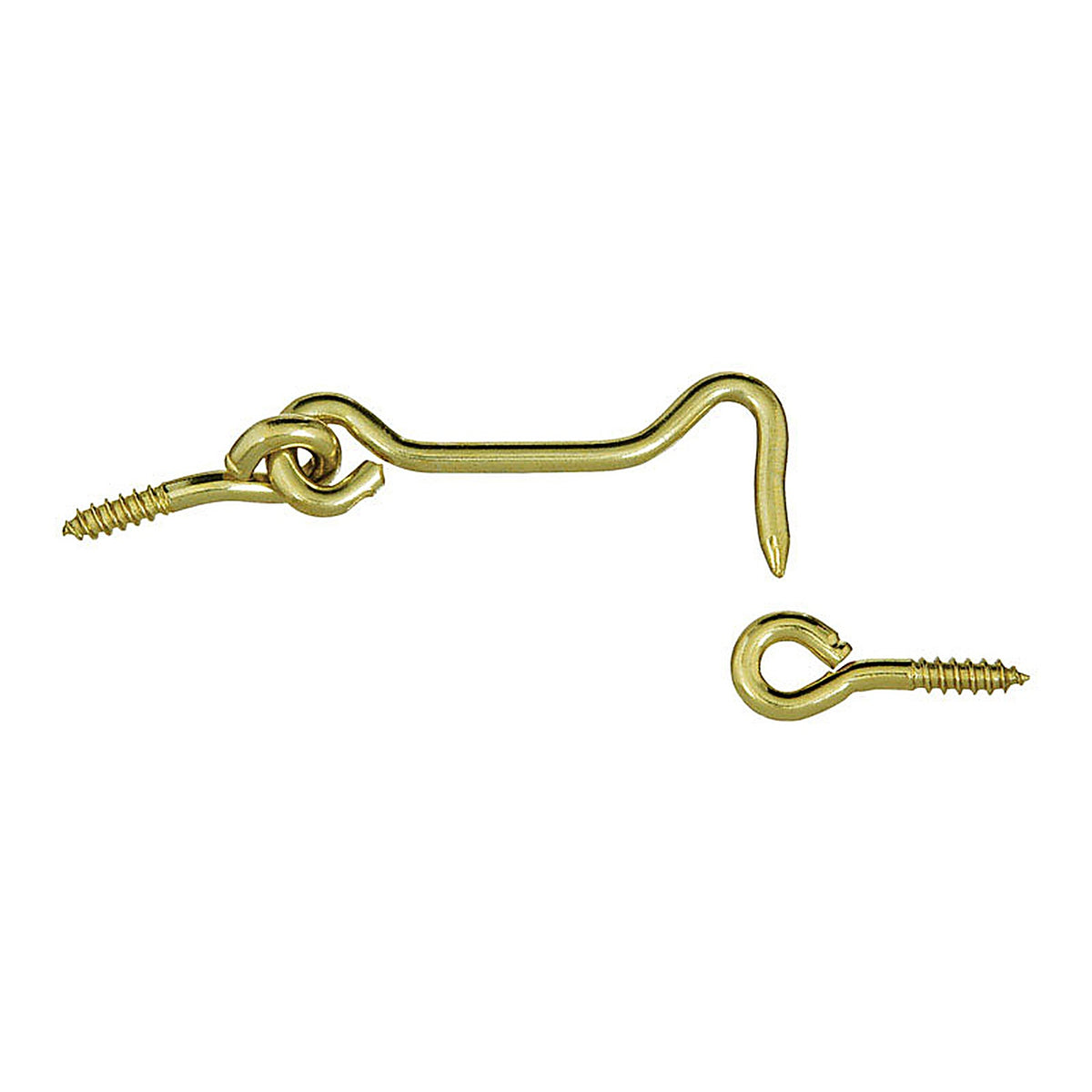 National Hardware - N118-133 - Gold Solid Brass 2-1/2 in. L Hook and Eye - 1/Pack