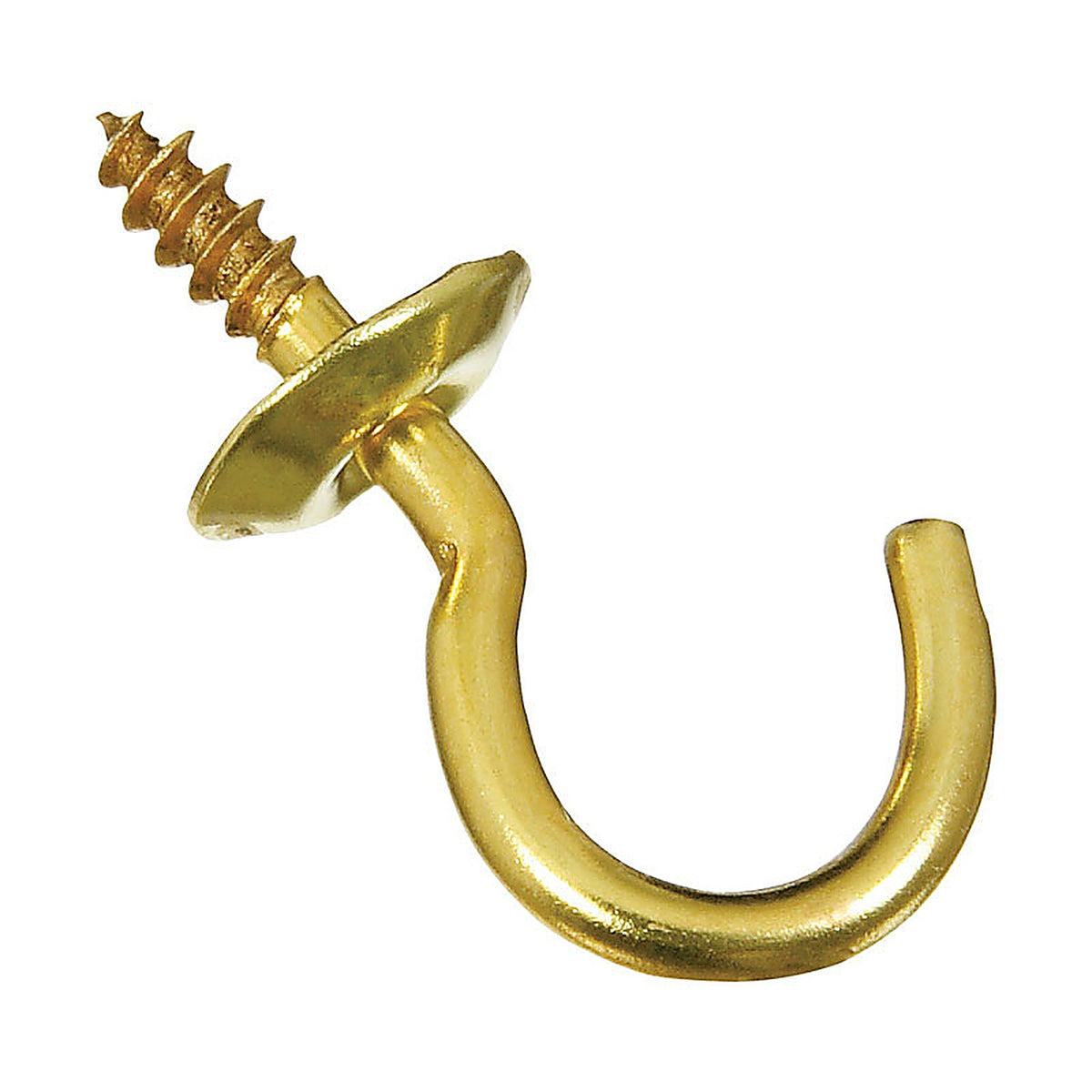 National Hardware - N119-628 - Gold Solid Brass 5/8 in. L Cup Hook 5 lb. - 5/Pack