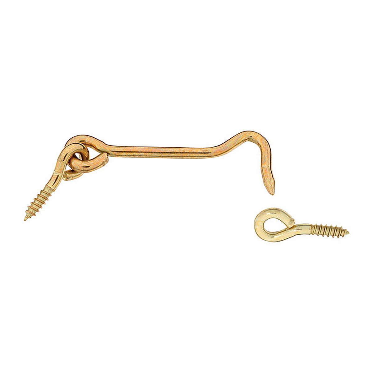 National Hardware - N118-158 - Gold Solid Brass 3 in. L Hook and Eye - 1/Pack