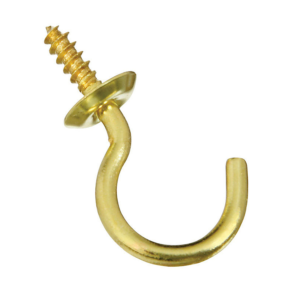 National Hardware - N119-669 - Gold Solid Brass 7/8 in. L Cup Hook 10 lb. - 5/Pack