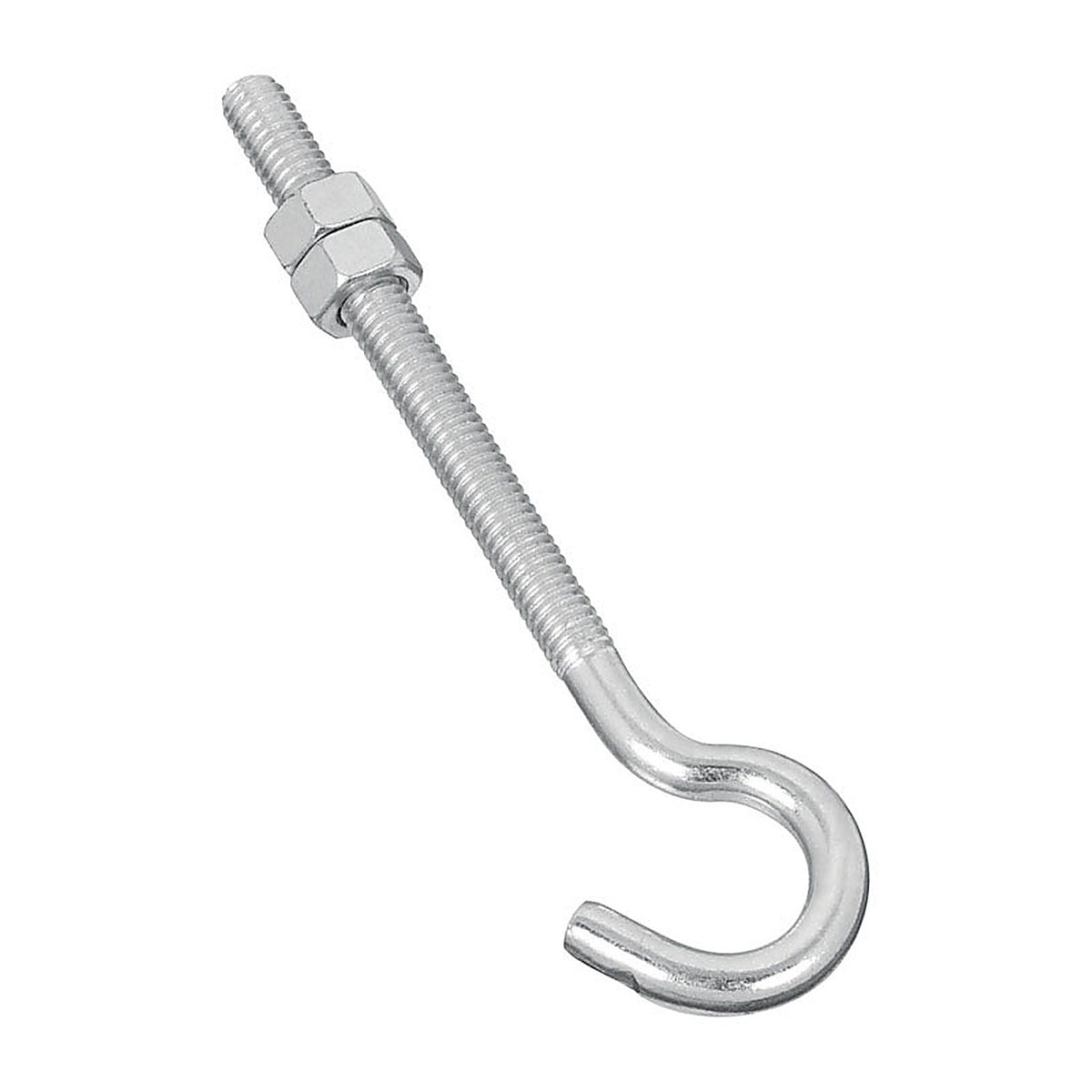 National Hardware - N221-689 - Zinc-Plated Silver Steel 5 in. L Hook Bolt 100 lb. - 1/Pack