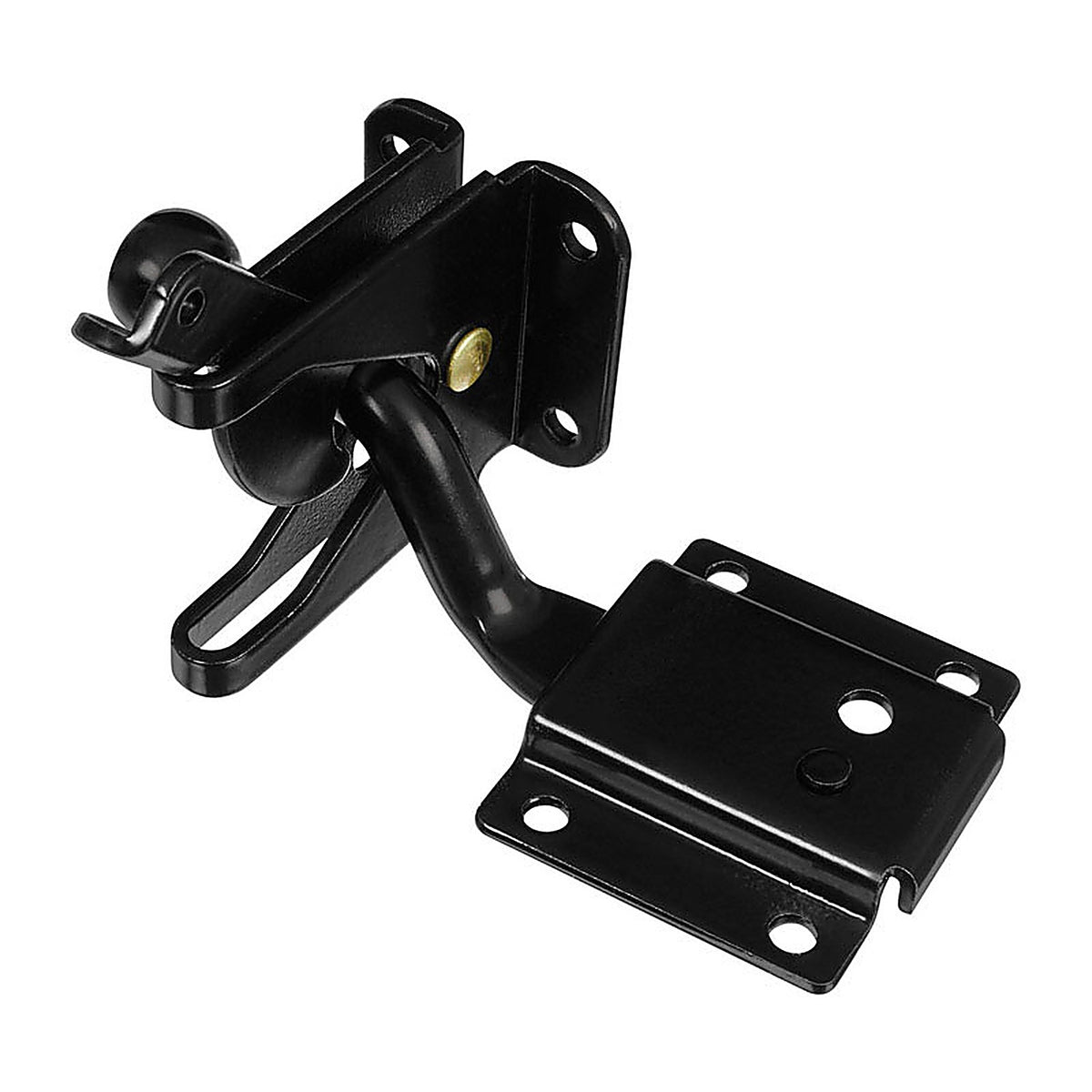 National Hardware - N342-626 - 2 in. H x 2.17 in. W x 4.13 in. L Black Steel Automatic Gate Latch