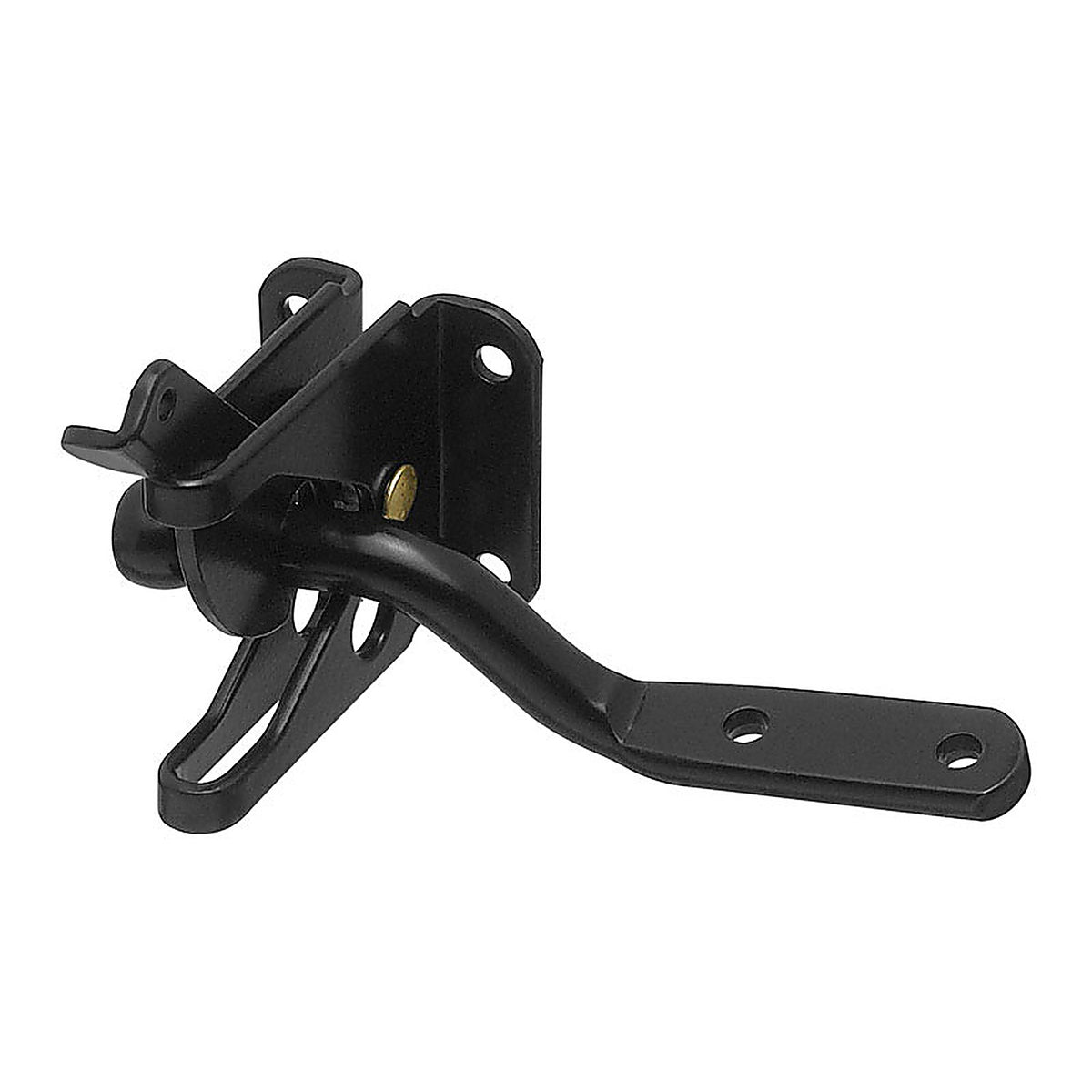National Hardware - N101-121 - 4.44 in. H x 2.37 in. L Black Steel Automatic Gate Latch