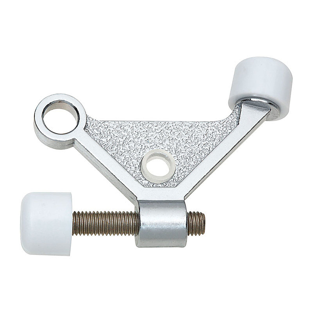 National Hardware - N274-084 - Zinc w/Rubber Tip Satin Chrome Hinge Pin Door Stop Mounts to door hinge