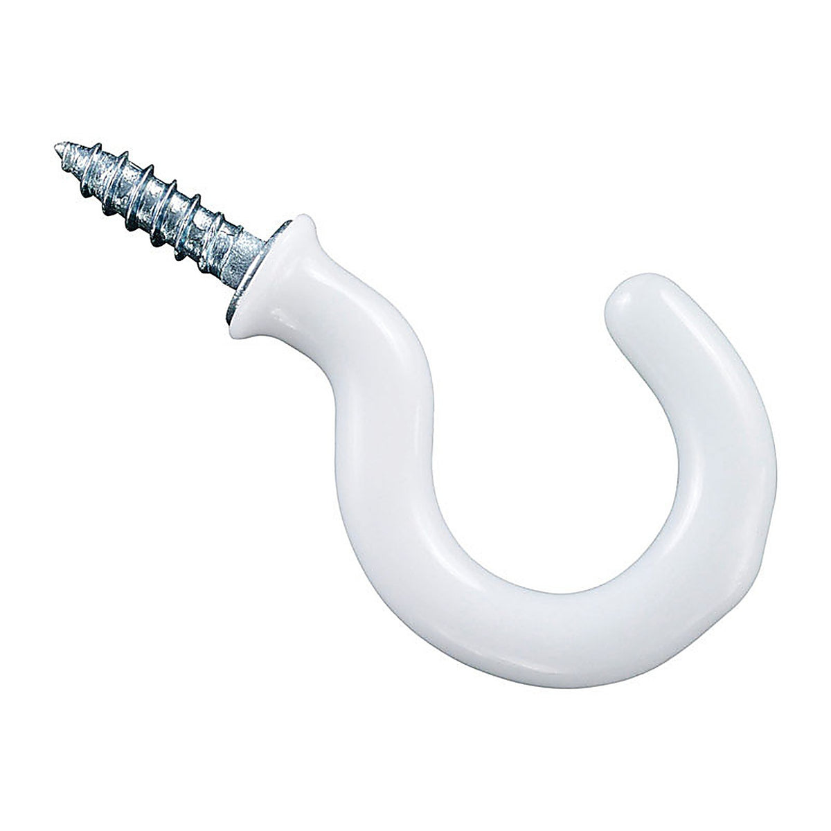 National Hardware - N119-728 - Vinyl Coated White Steel 1 in. L Cup Hook 10 lb. - 30/Pack
