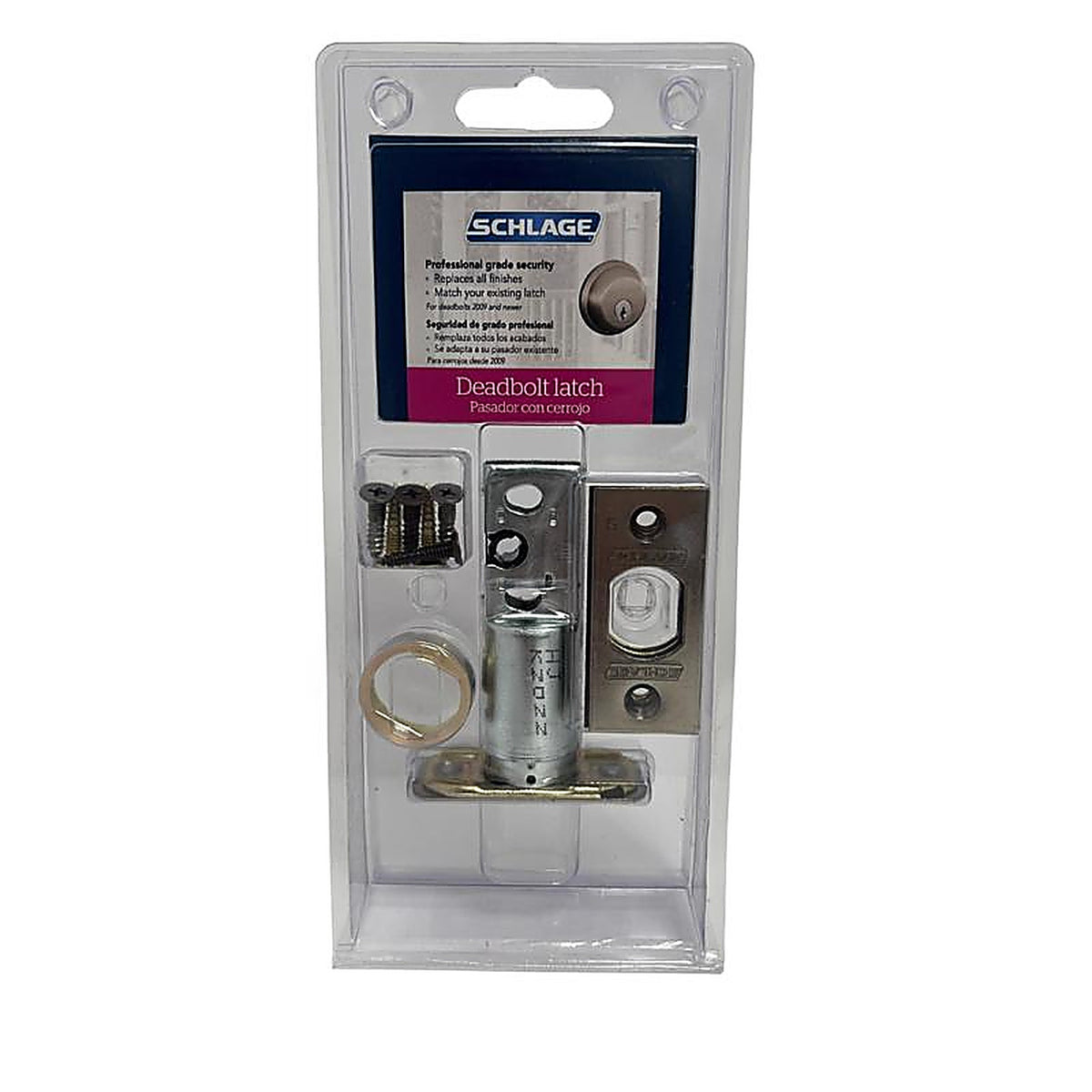 Schlage - 40-222 - Assorted Steel Deadbolt Latch Replacement 1 pk