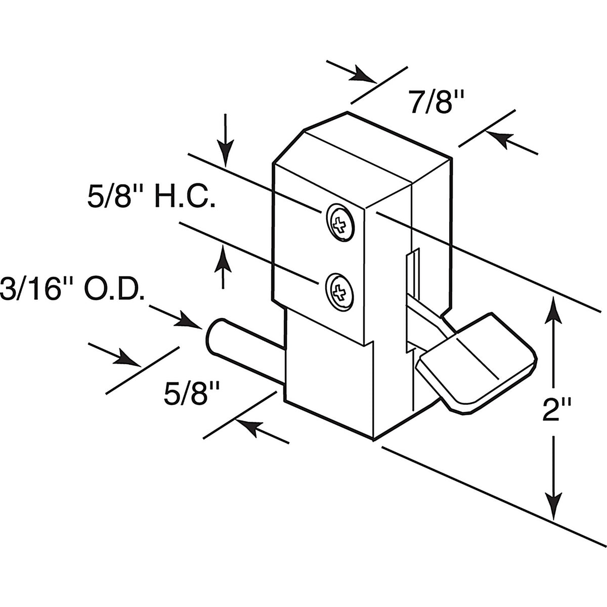 Prime-Line - U9877 - Metal Indoor and Outdoor Patio Door Lock