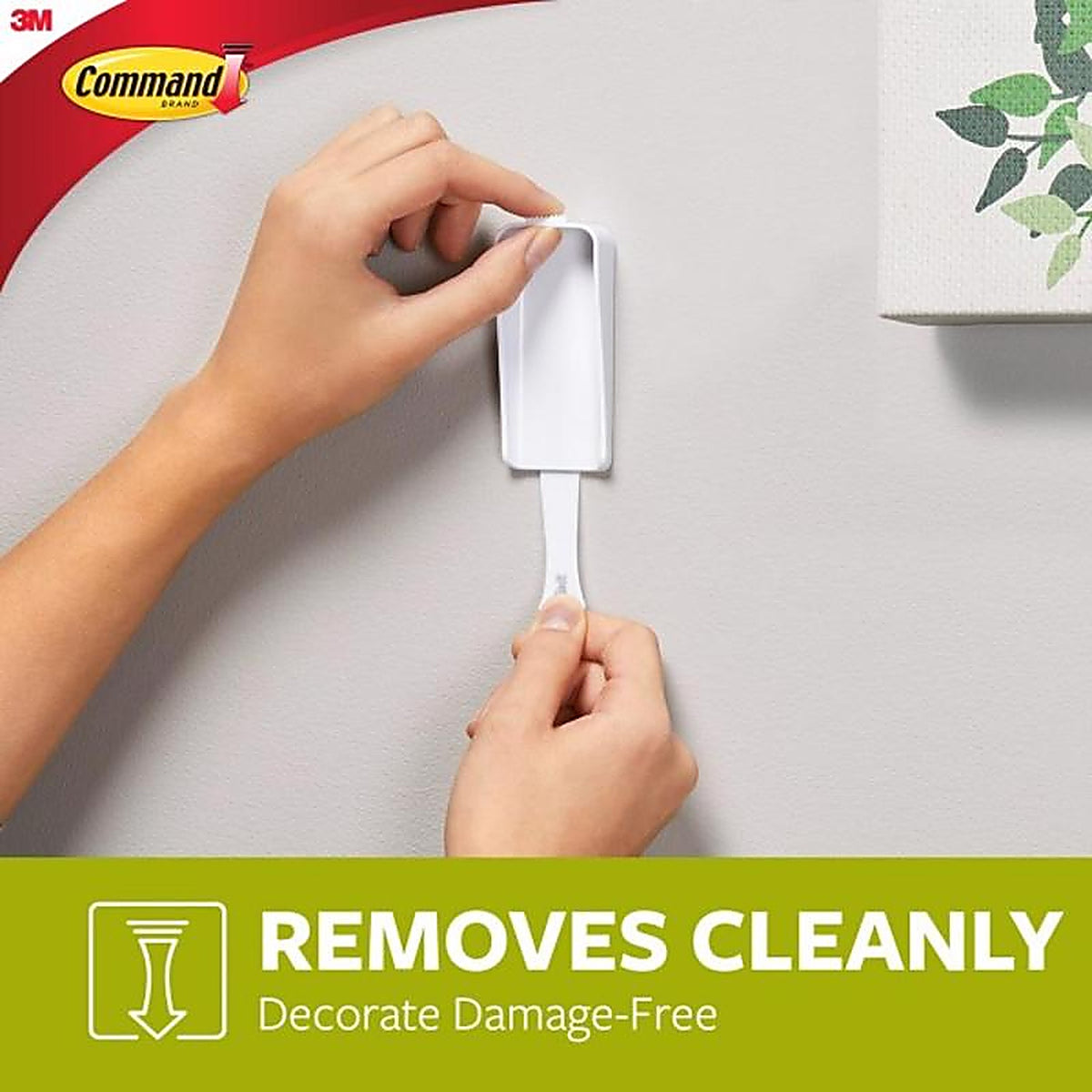 3M - 17044-ES - Plastic Coated White Plastic Canvas Picture Hanger - 1/Pack 3 lb.