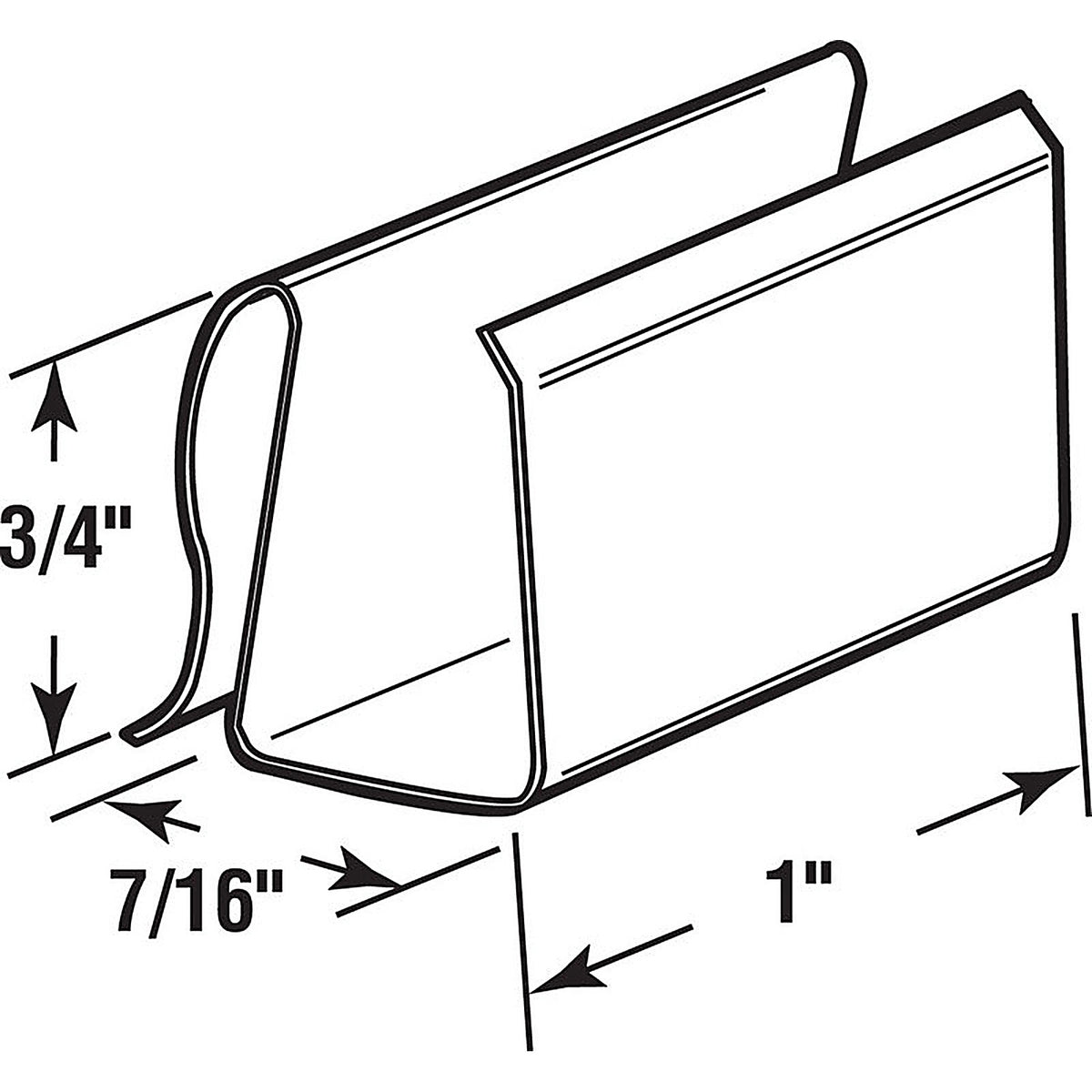 Prime-Line - L 5796 - Black Vinyl Retainer Clip For 3/8 inch 6 pk