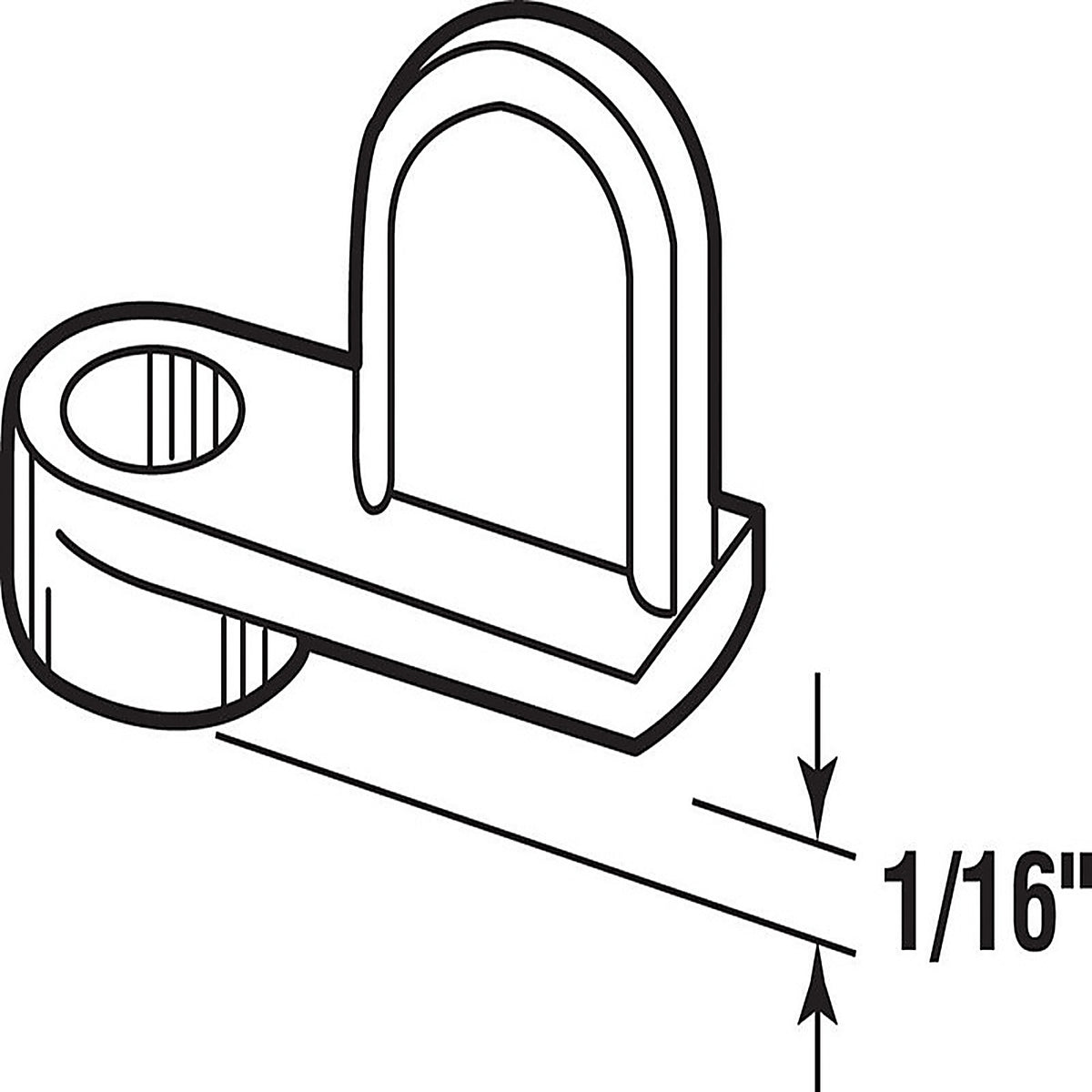 Prime-Line - L 5762 - Mill Steel Screen Clip For 1/16 inch 4 pk
